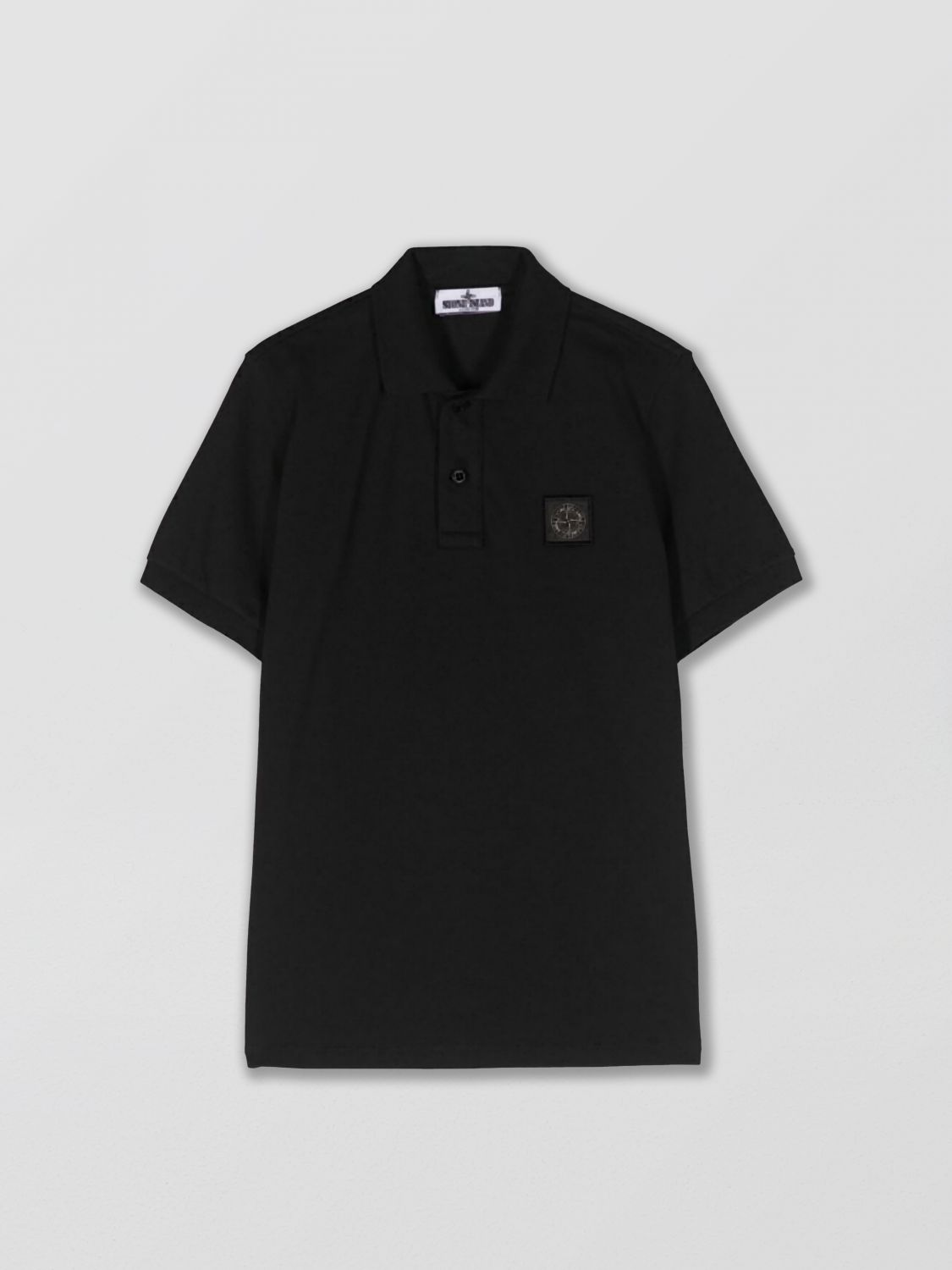 Stone Island Junior Polo Shirt  Kids In 黑色