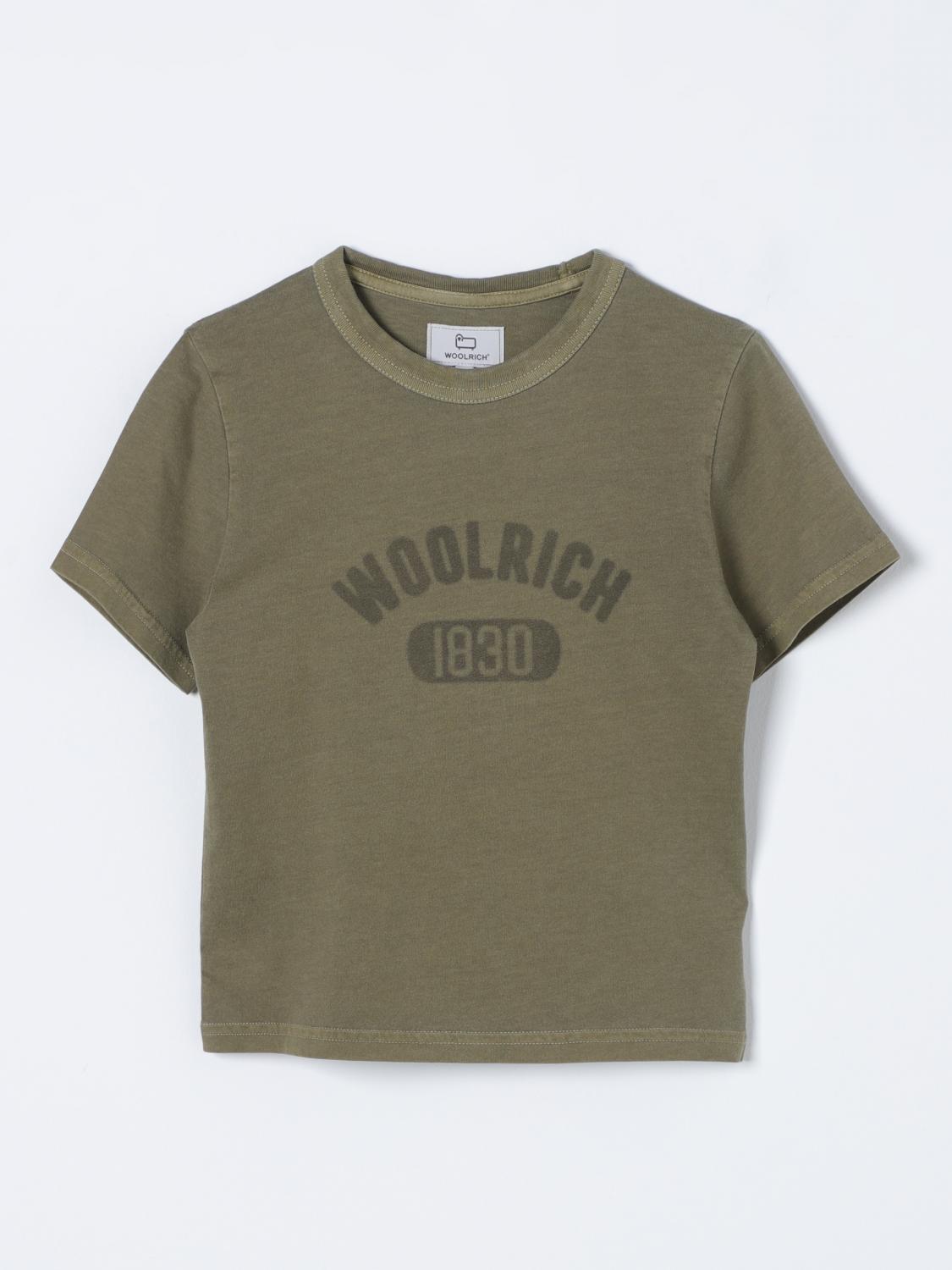 WOOLRICH T-SHIRT WOOLRICH KIDS COLOR GREEN F60124012