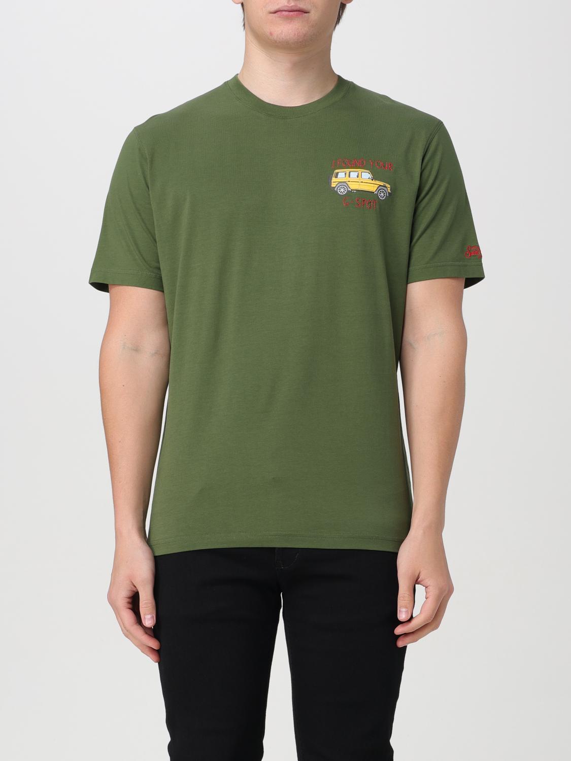 Shop Mc2 Saint Barth T-shirt  Men Color Moss Green