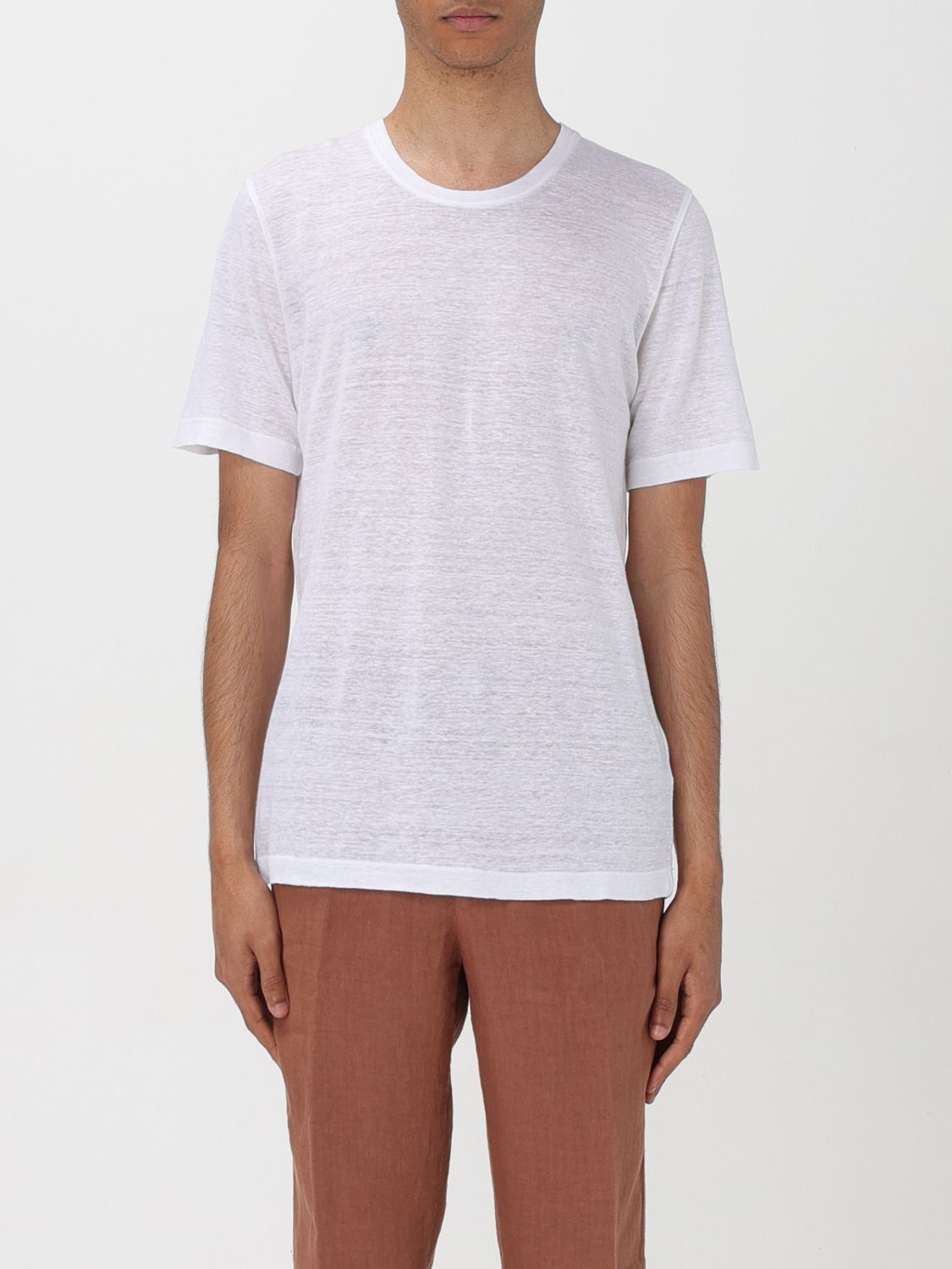 t-shirt 120% lino men color white