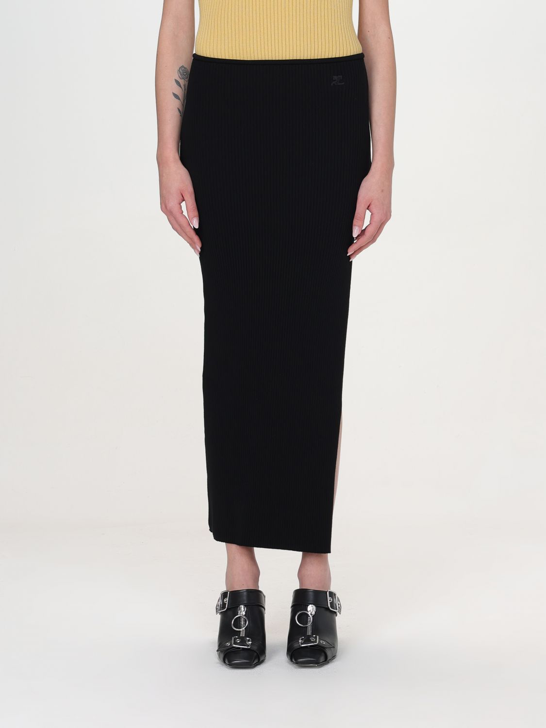 Shop Courrèges Skirt  Woman Color Black