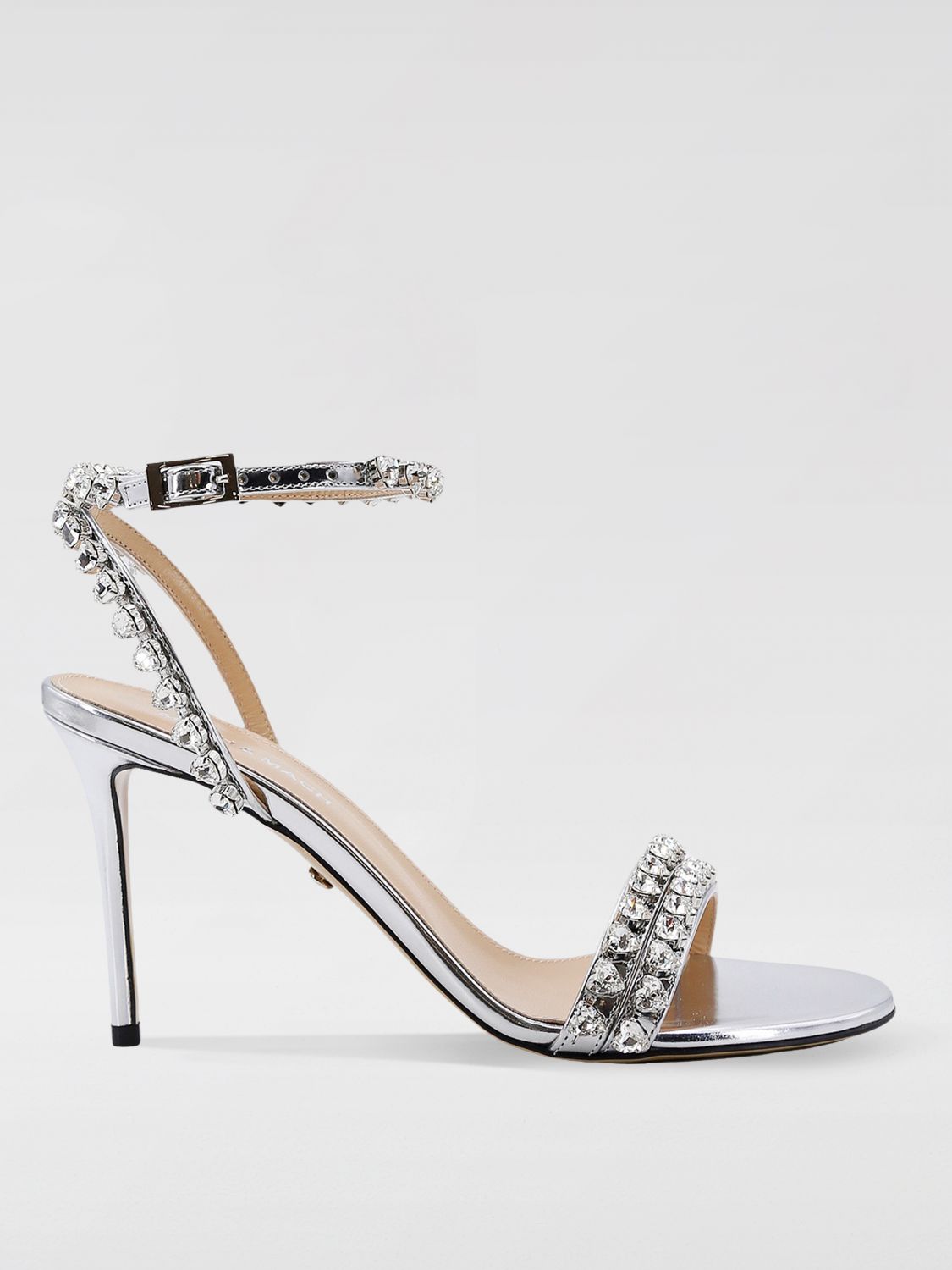 Shop Mach & Mach Heeled Sandals  Woman Color Silver