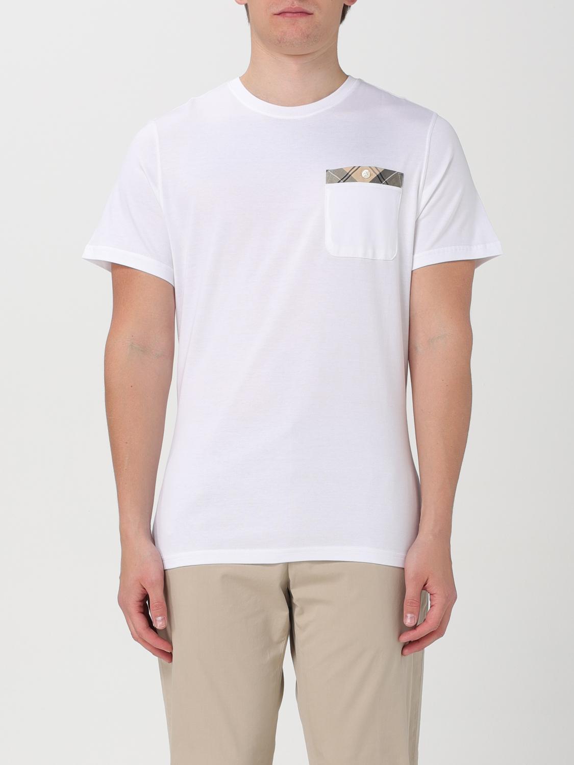 Shop Barbour T-shirt  Men Color White