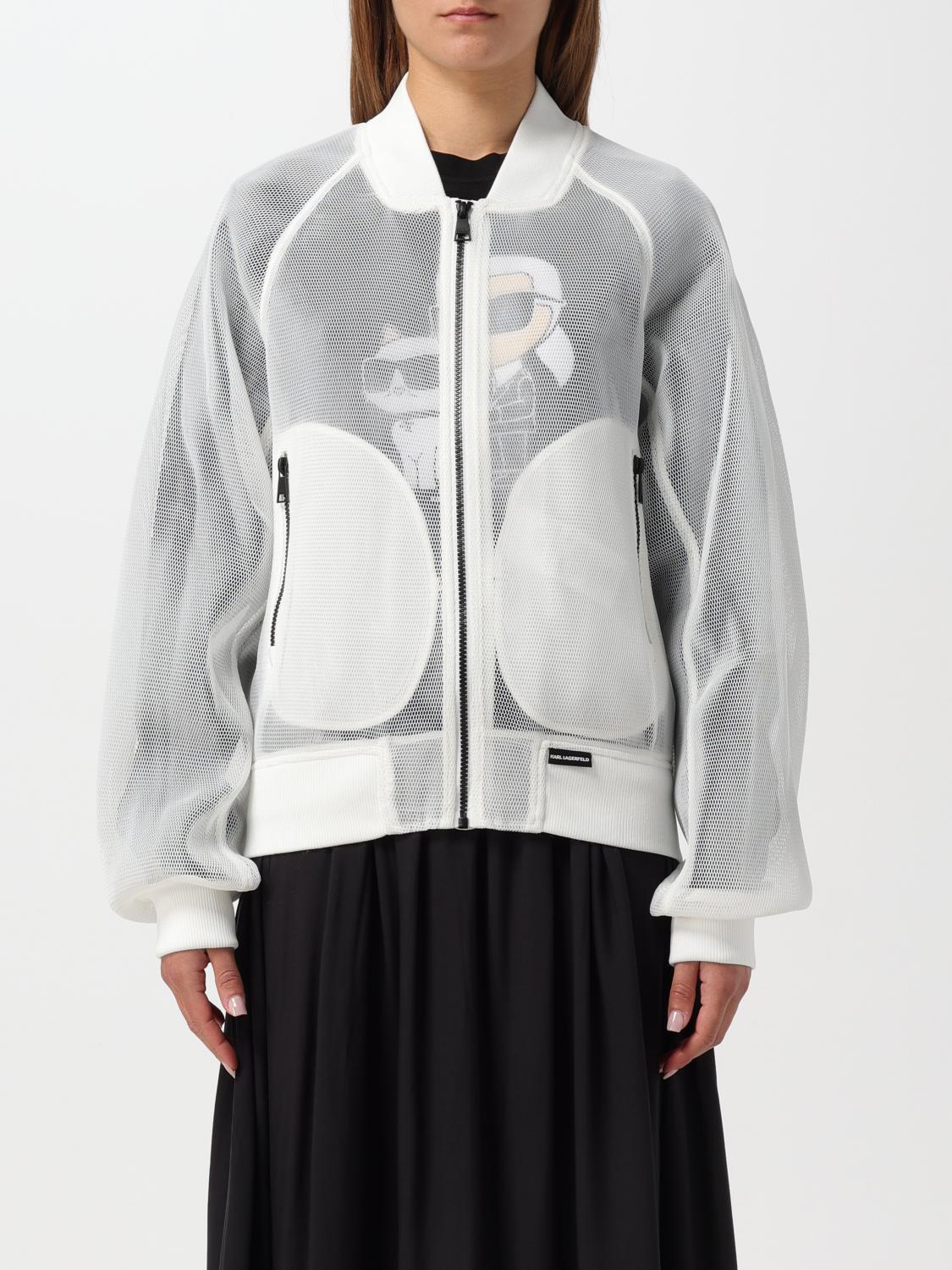 Shop Karl Lagerfeld Jacket  Woman Color White