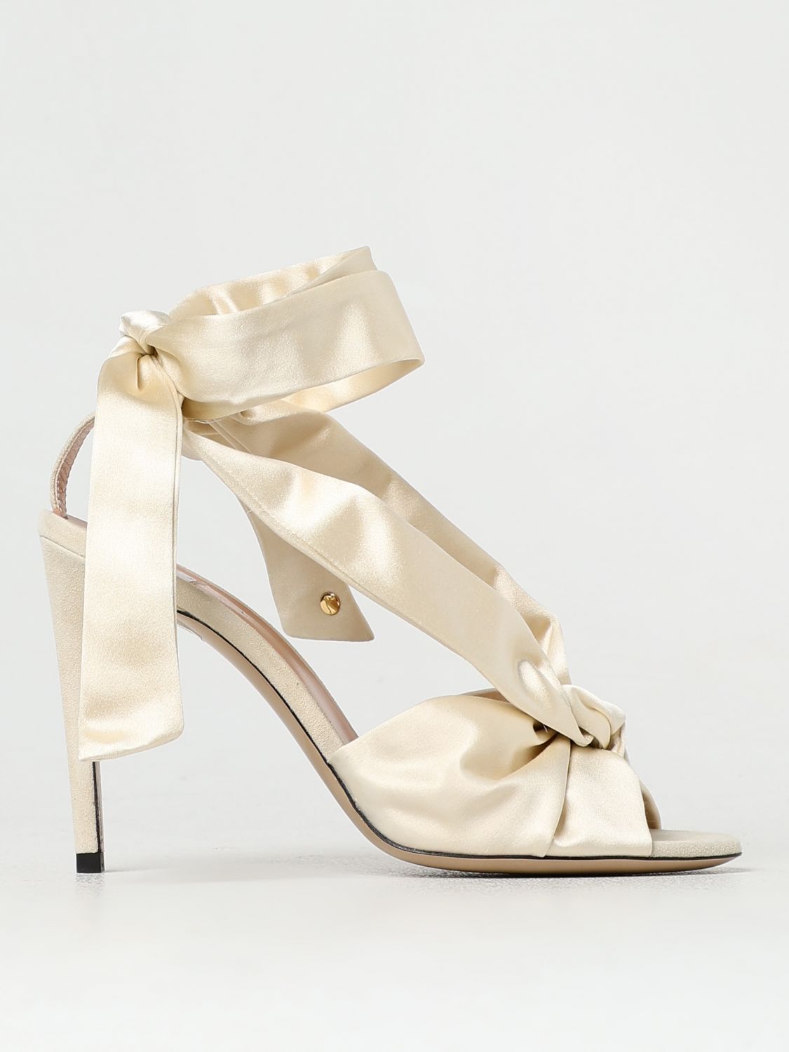 Shop Moschino Couture Heeled Sandals  Woman Color Cream