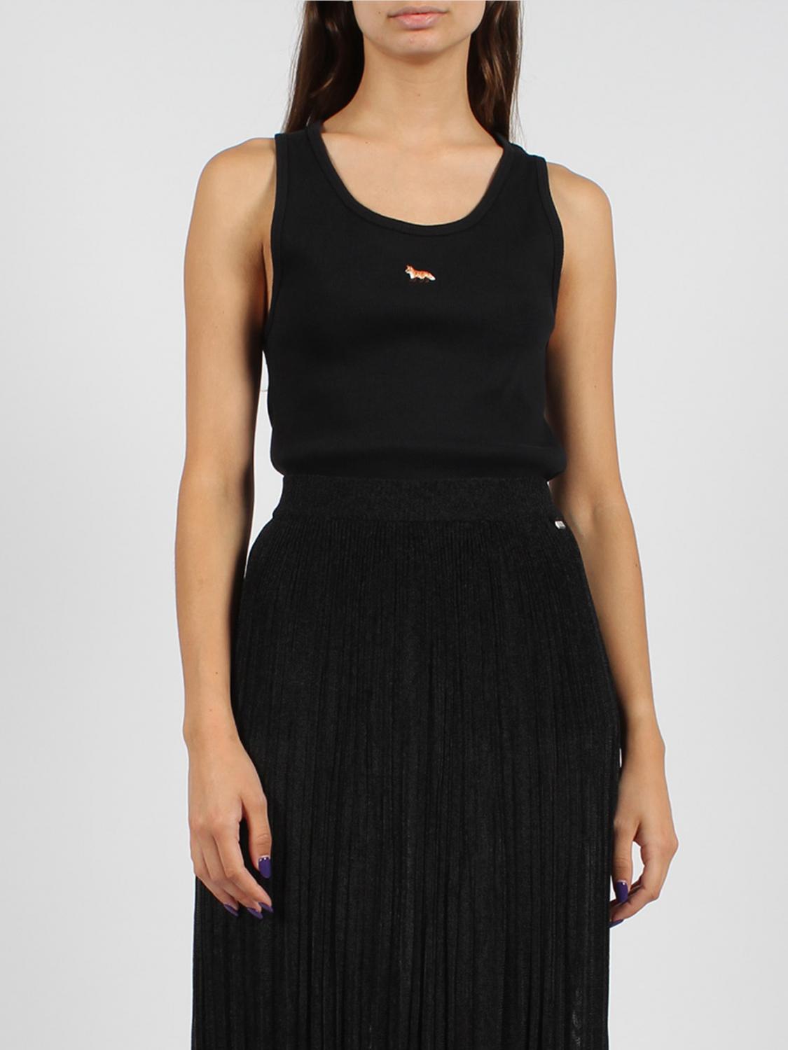 MAISON KITSUNÉ TOP MAISON KITSUNÉ WOMAN COLOR BLACK F61336002