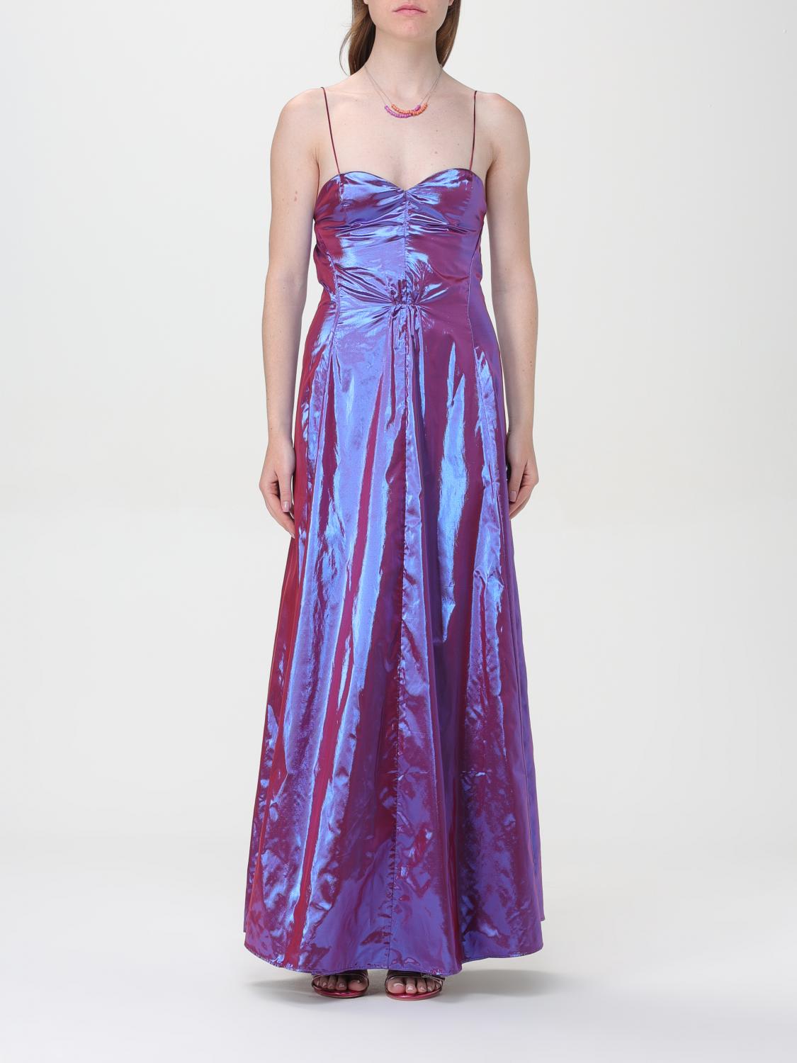 Forte Forte Smetallic-finish Maxi Dress In Blau