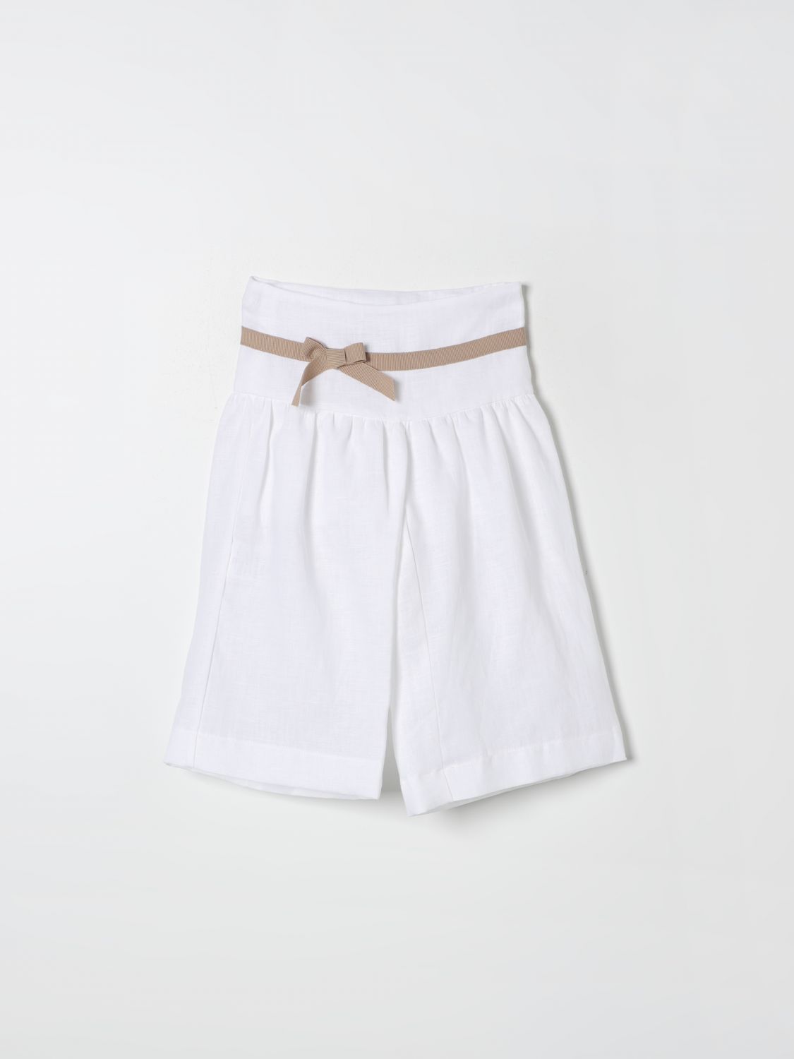 Shop La Stupenderia Short  Kids Color White