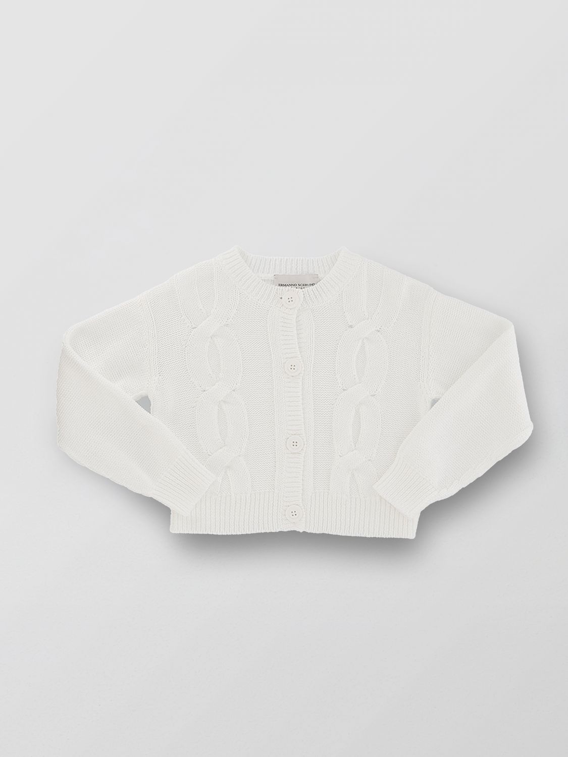 Shop Ermanno Scervino Sweater  Junior Kids Color White