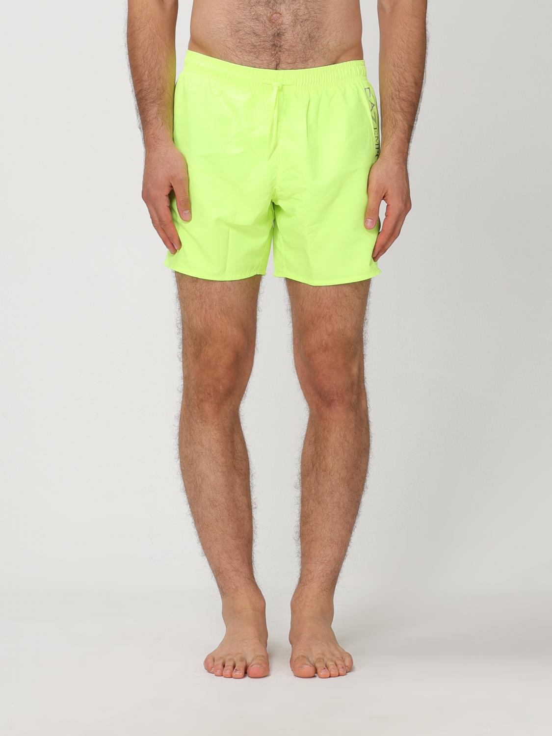 Shop Ea7 Swimsuit  Men Color Lime