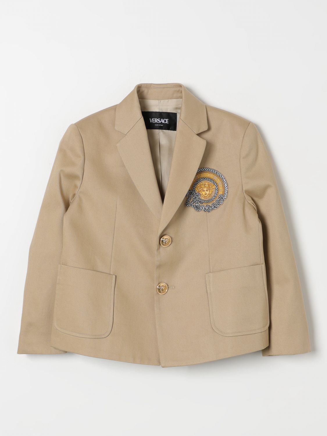 Young Versace Jacket  Kids Color Beige In Gold