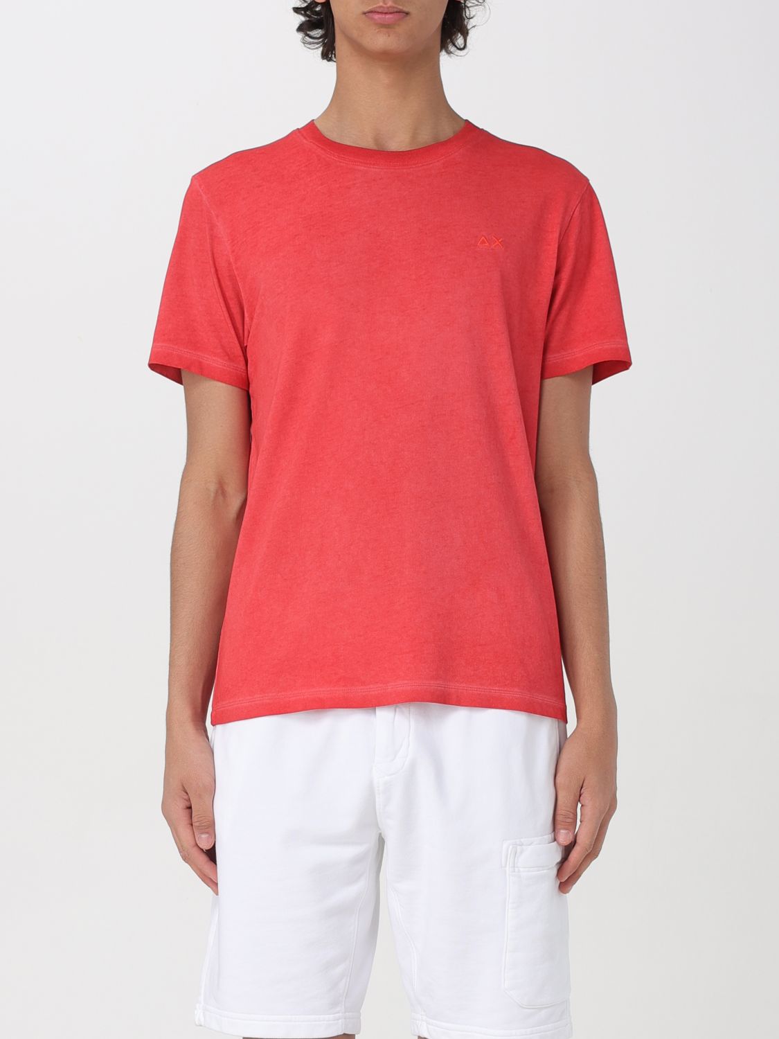 Shop Sun 68 T-shirt  Men Color Raspberry