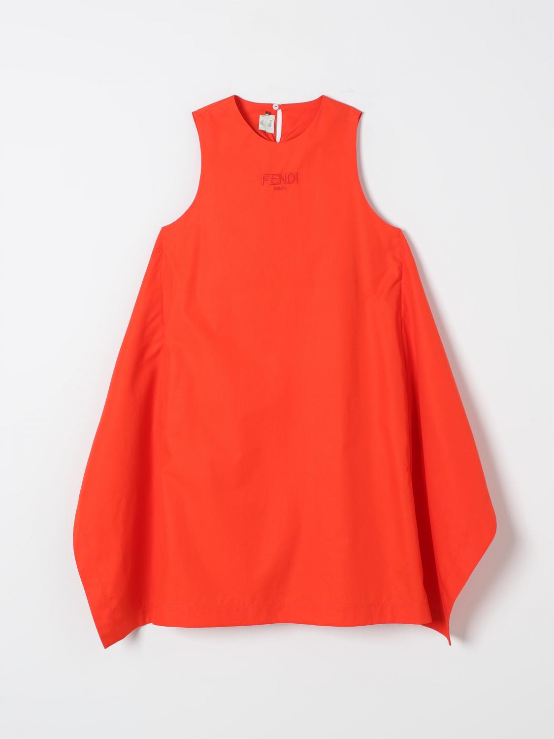 Shop Fendi Dress  Kids Color Orange