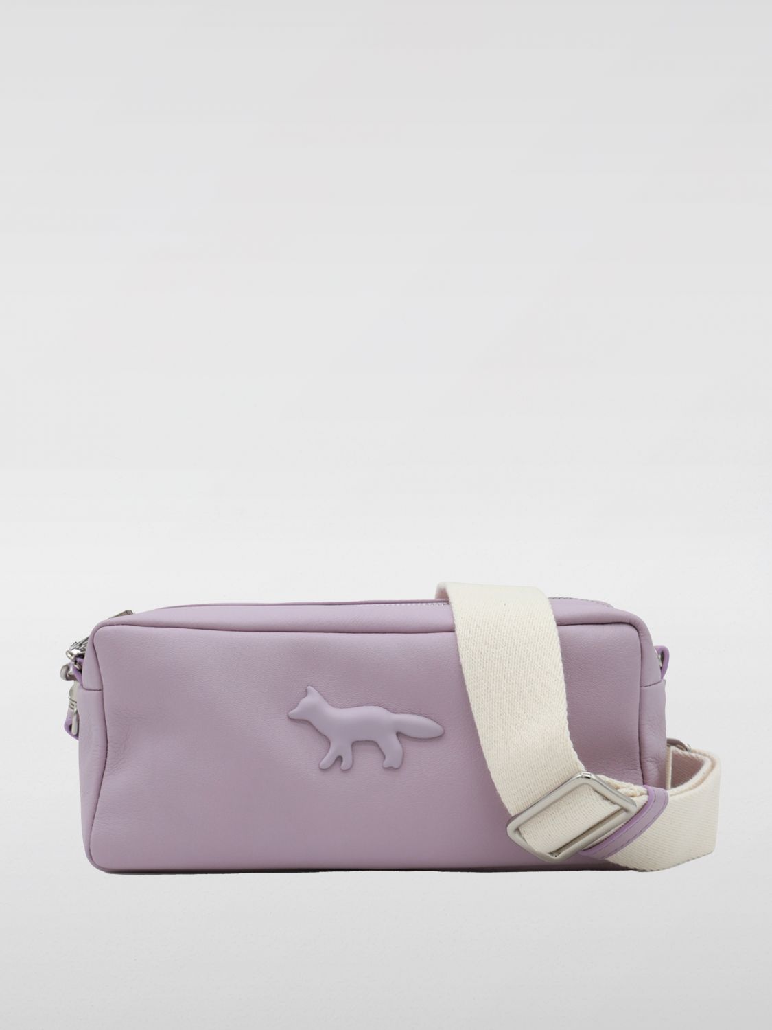 Shop Maison Kitsuné Crossbody Bags  Woman Color Violet
