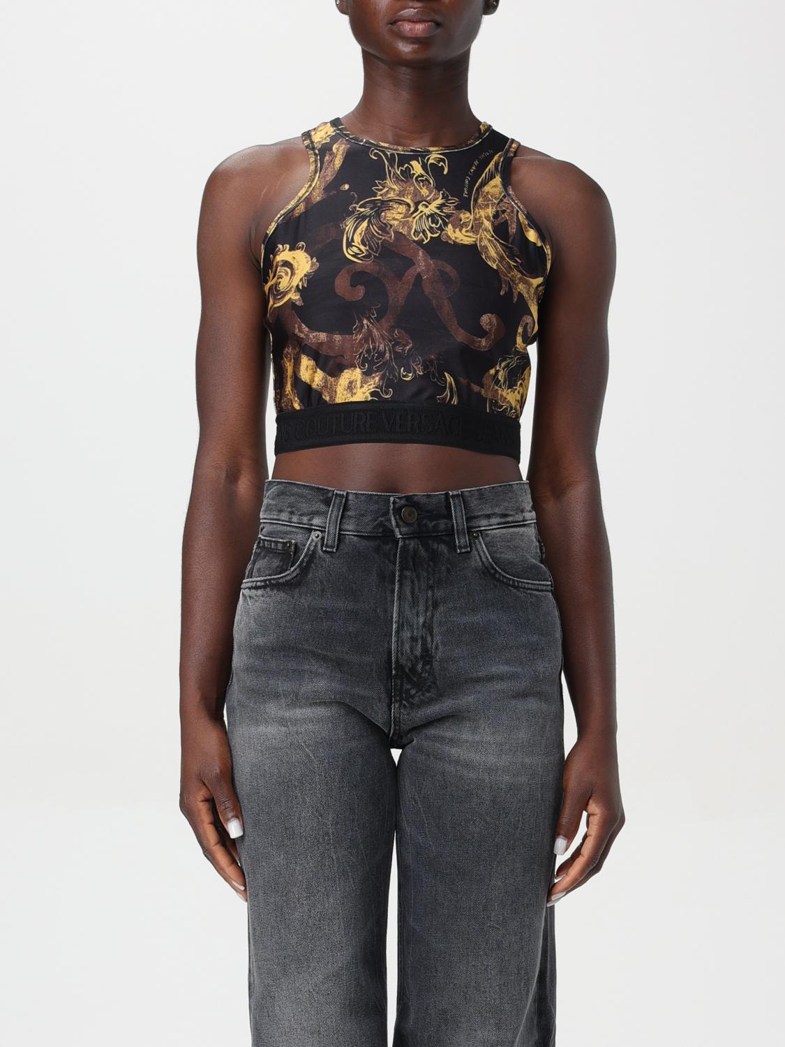 Versace Jeans Couture Top Woman Color Black In 黑色