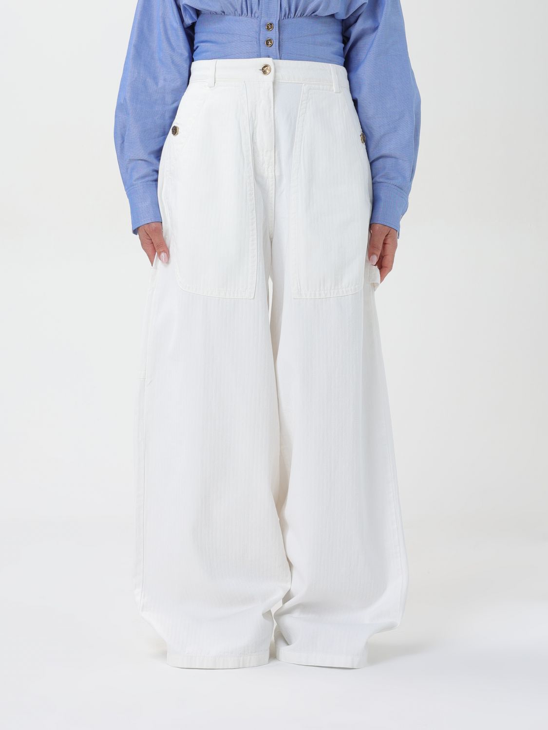 Shop Etro Jeans  Woman Color White