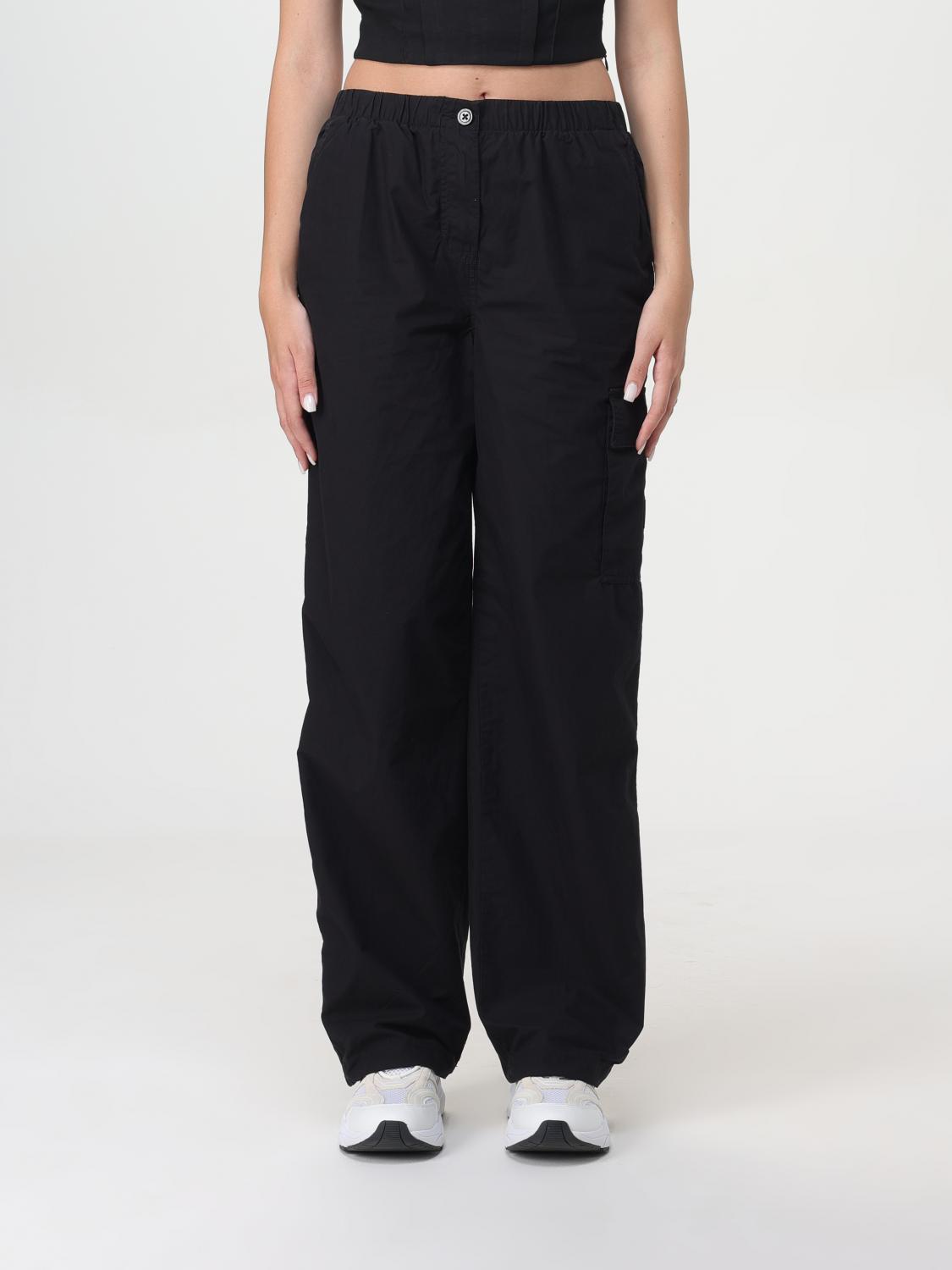 Shop Calvin Klein Pants  Woman Color Black In 黑色