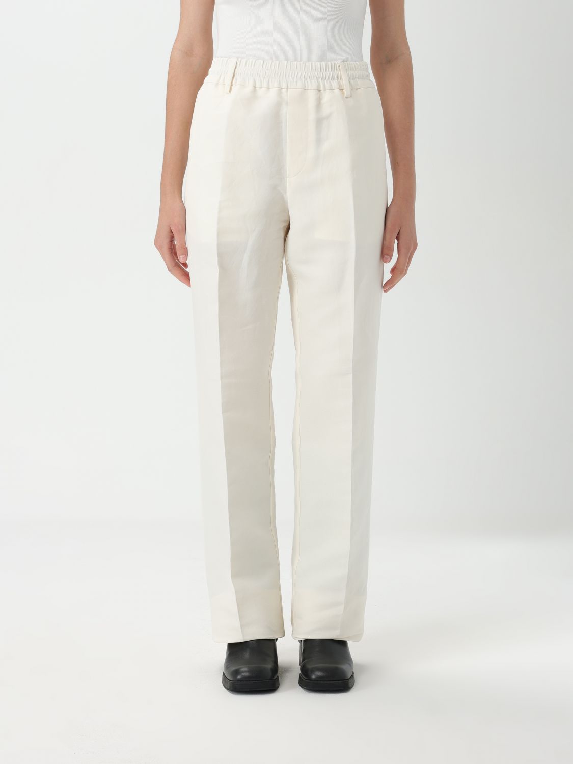 Shop Burberry Pants  Woman Color White