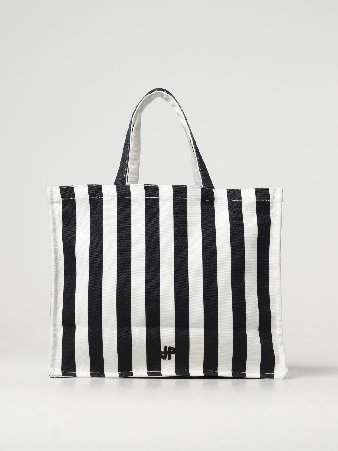 Patou Jp Large Striped Canvas Tote In Multicolor