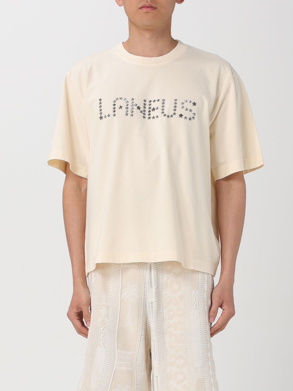 Shop Laneus T-shirt  Men Color Beige