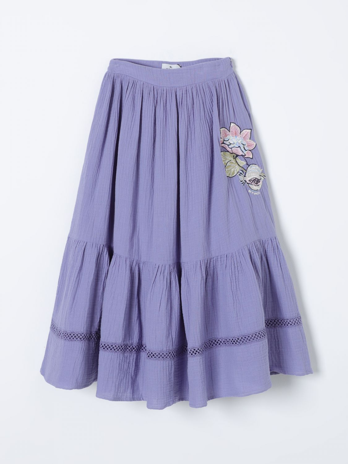 Shop Etro Skirt  Kids Color Blue