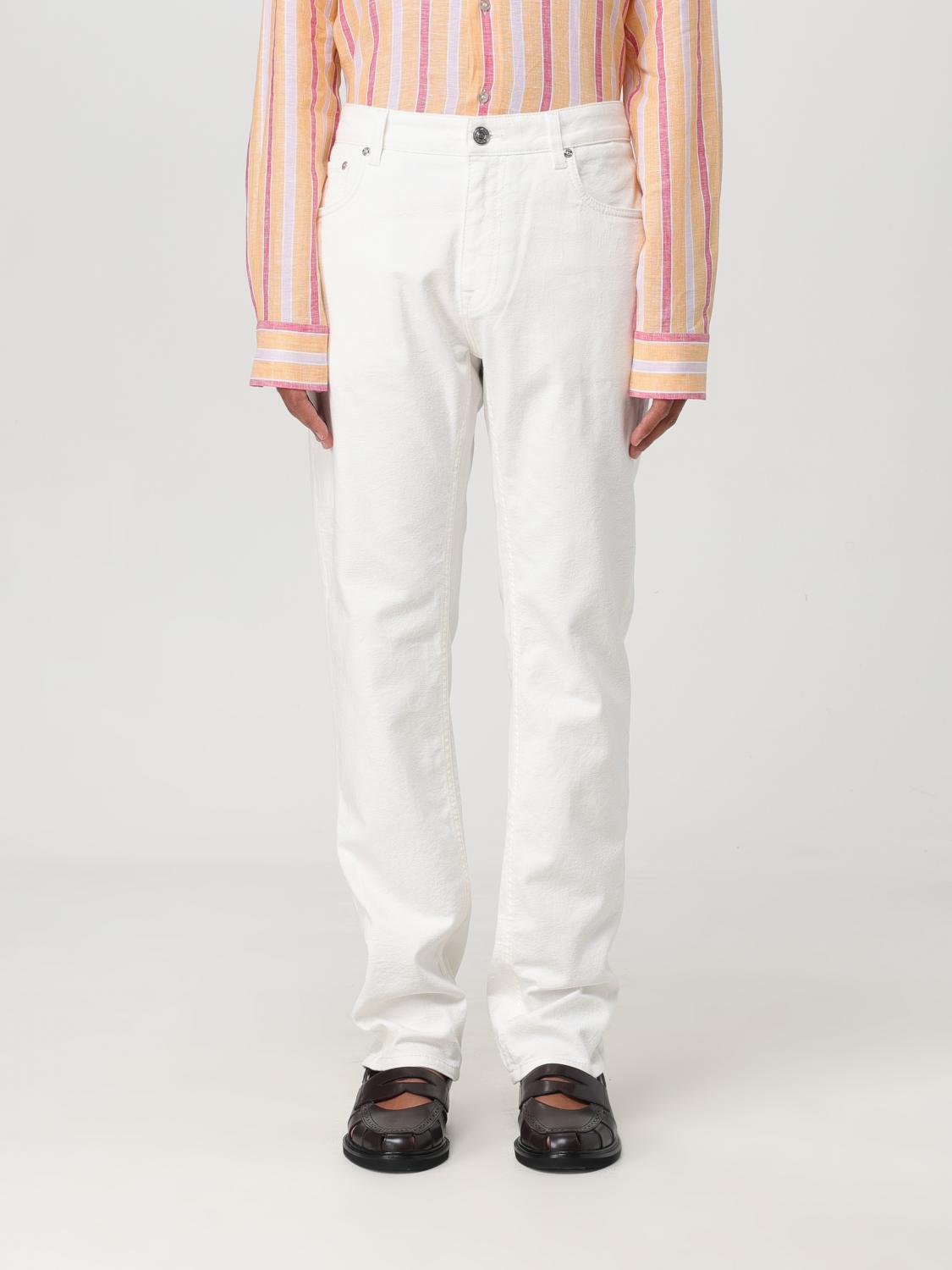 Shop Etro Jeans  Men Color White