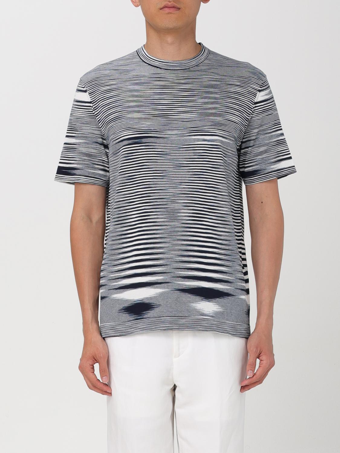 Shop Missoni T-shirt  Men Color Blue