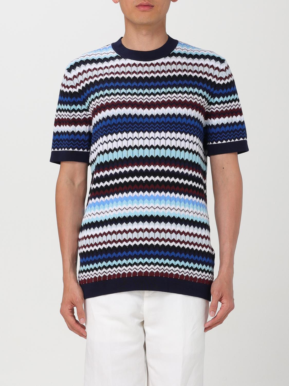 Shop Missoni T-shirt  Men Color Blue