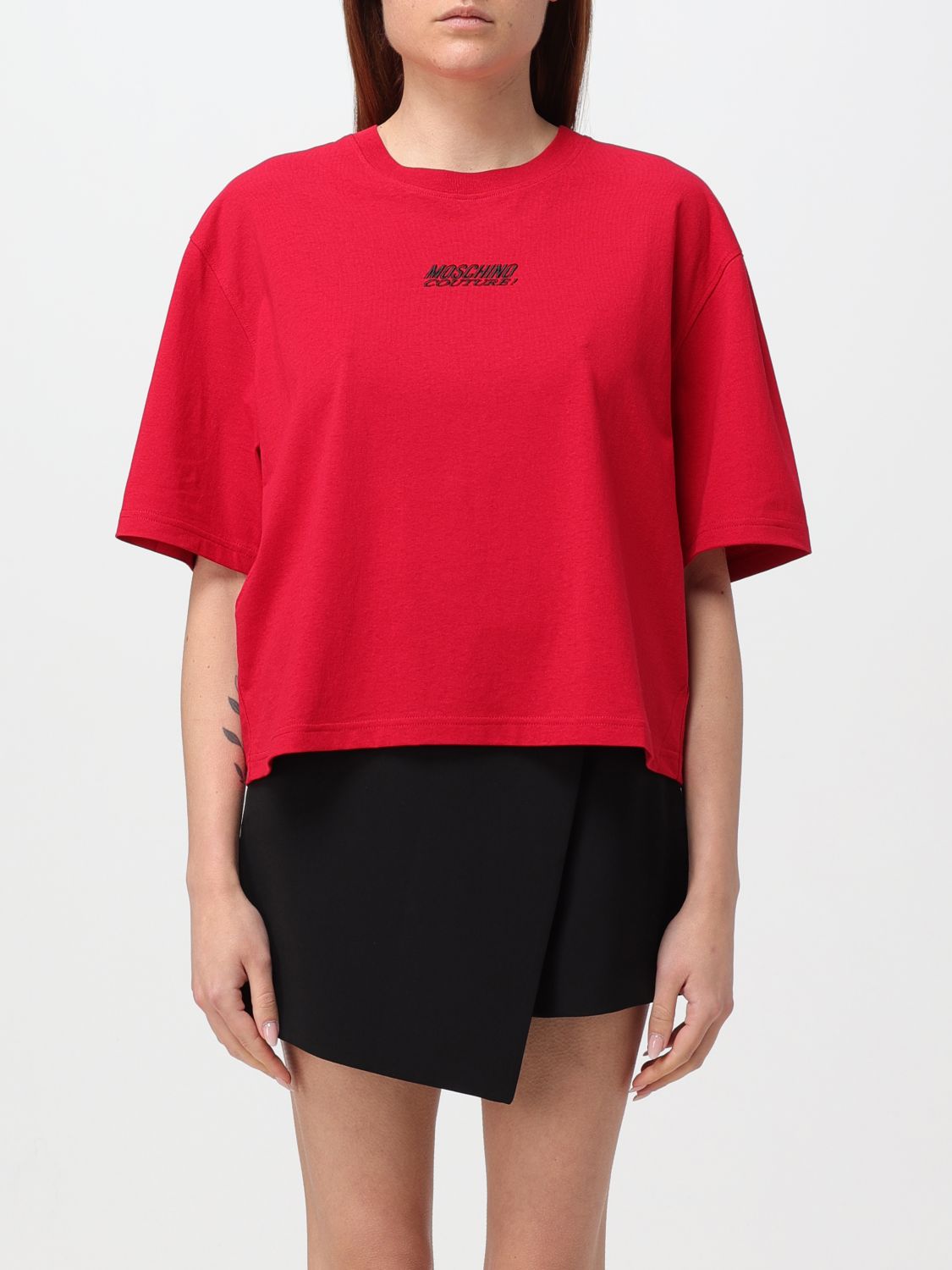 Shop Moschino Couture T-shirt  Woman Color Red