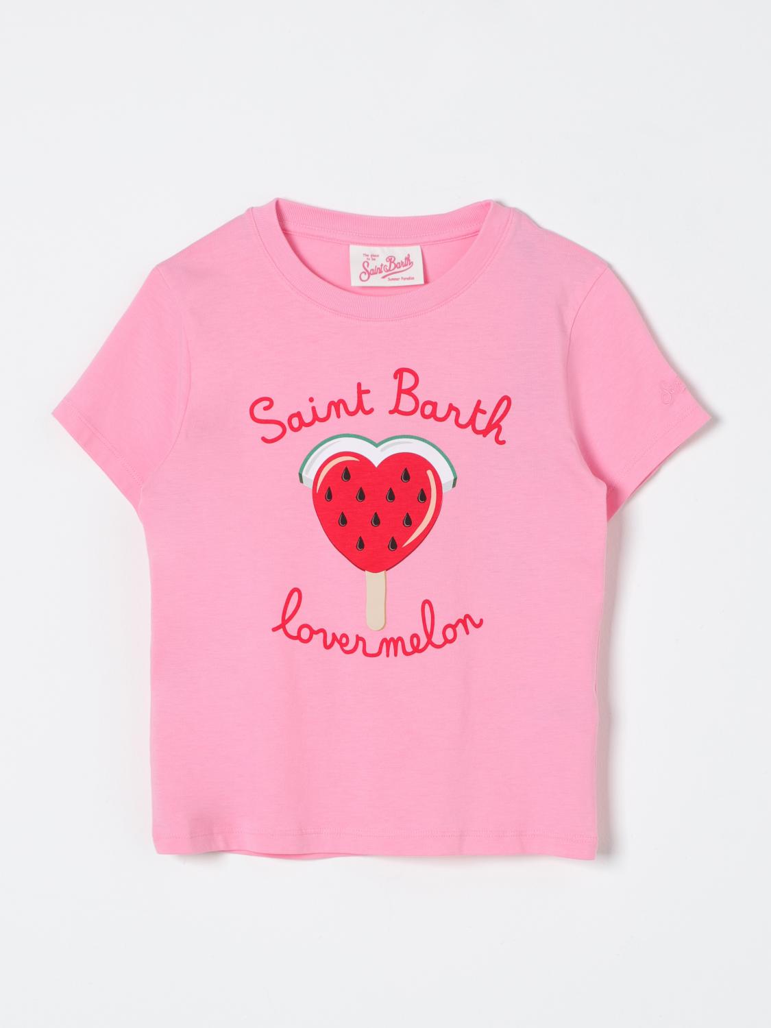 Shop Mc2 Saint Barth T-shirt  Kids Color Pink