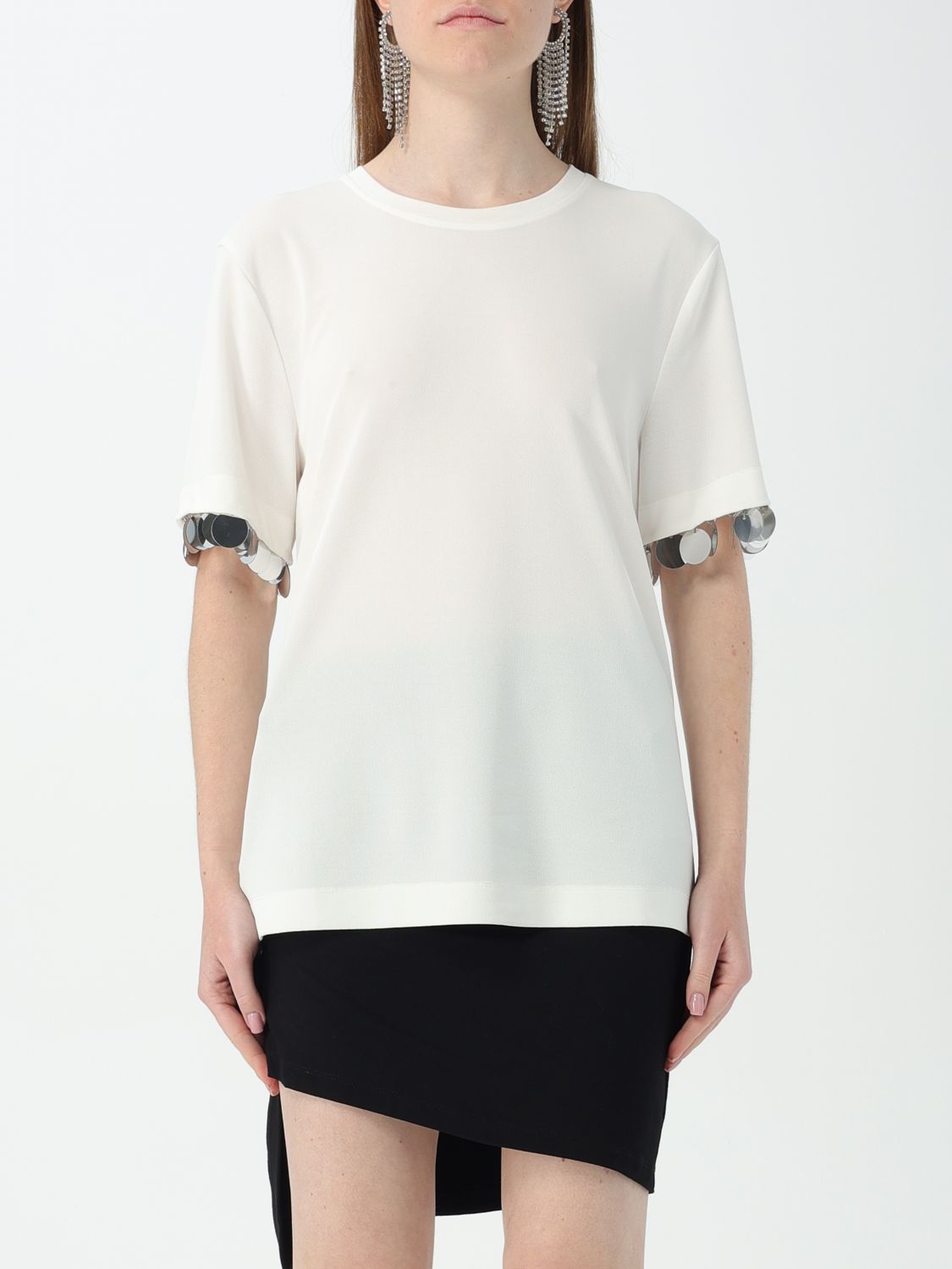 Shop Rabanne T-shirt  Woman Color White