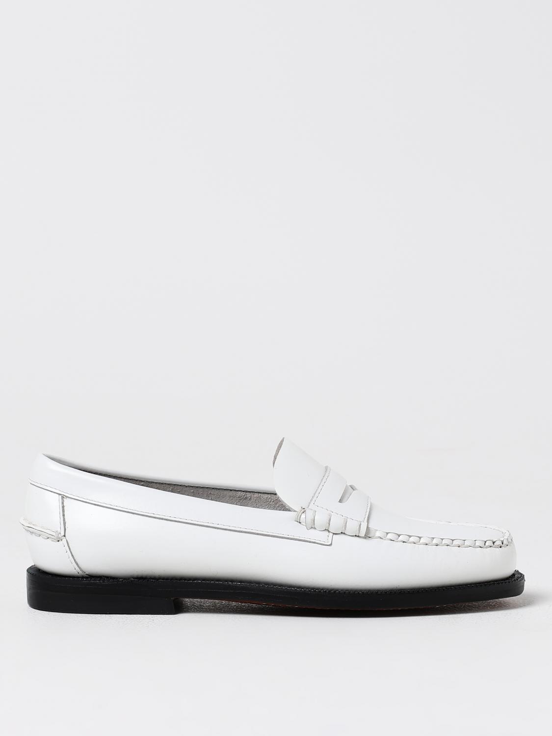 Sebago Classic Dan Pigment Leather Loafers In White