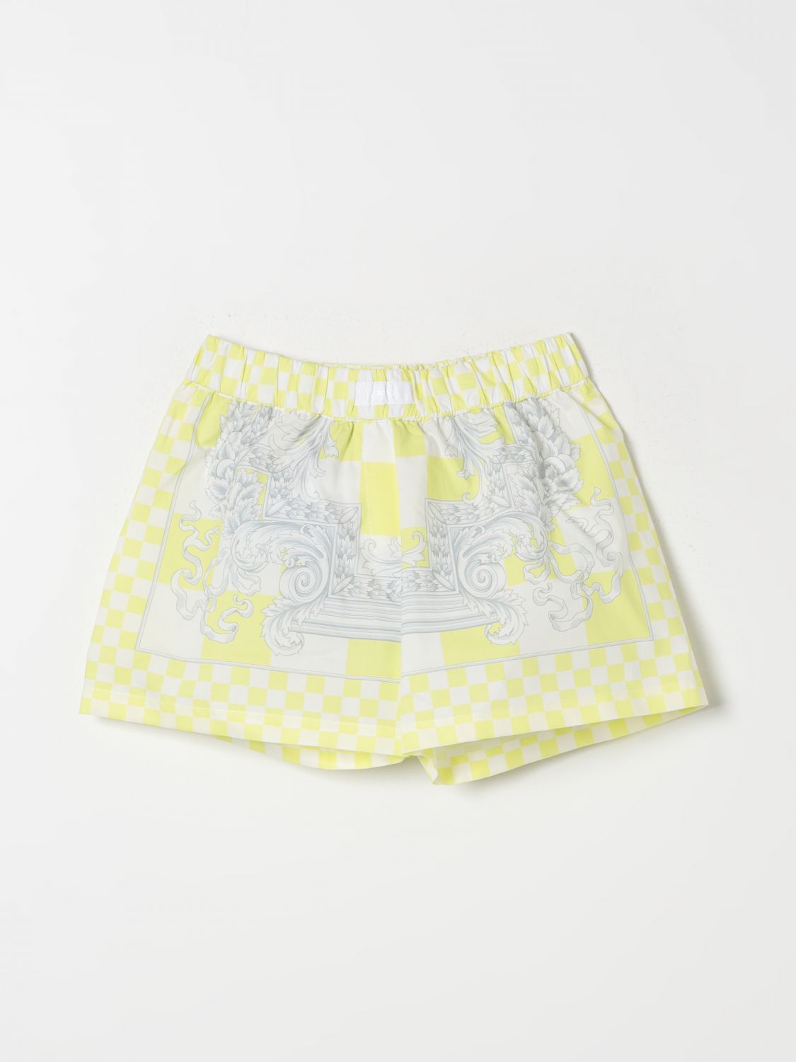 Shop Young Versace Shorts Versace Kids Color Yellow