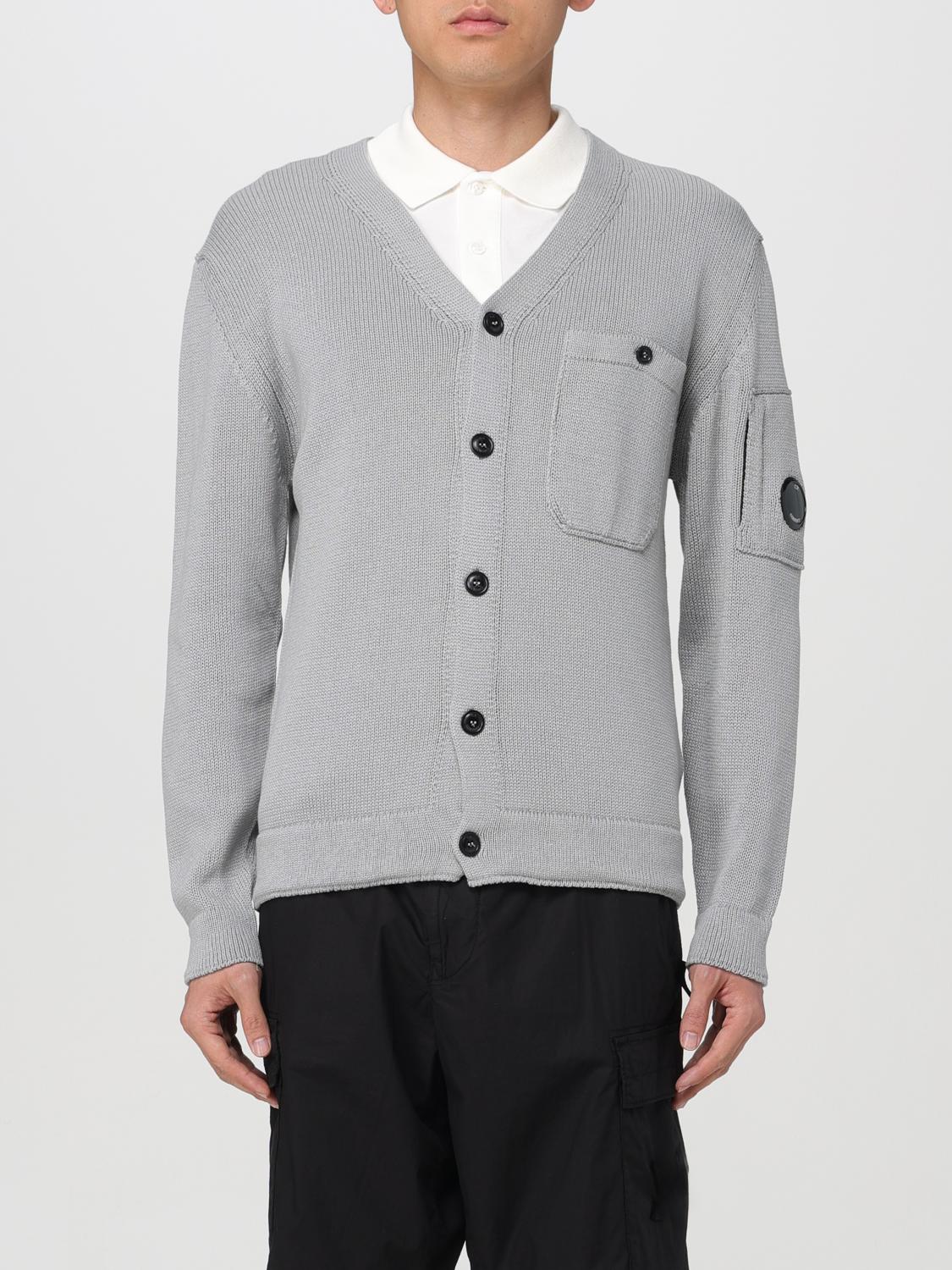 Shop C.p. Company Cardigan  Men Color Grey