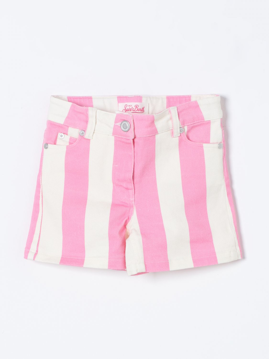 Shop Mc2 Saint Barth Short  Kids Color Pink