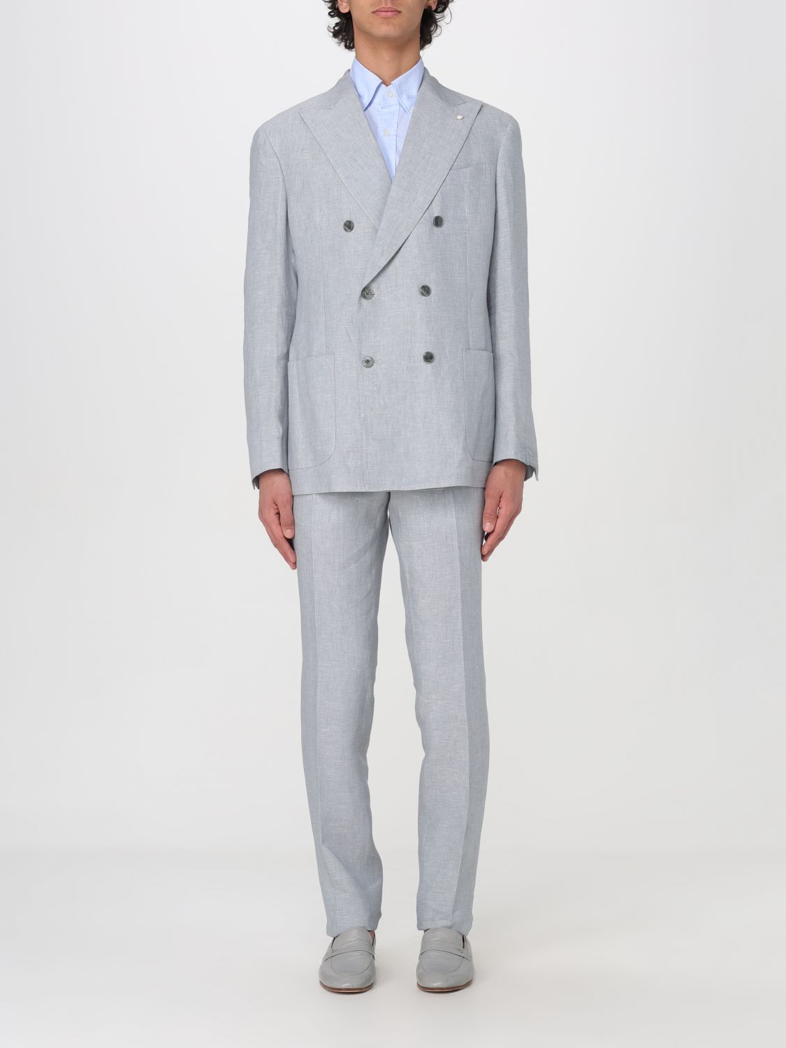 Shop Luigi Bianchi Suit  Men Color Grey