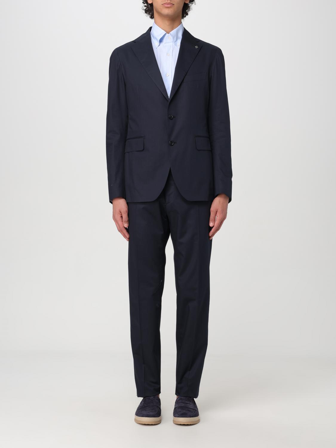 Tagliatore Two-piece Suit In Virgin Wool In Blue