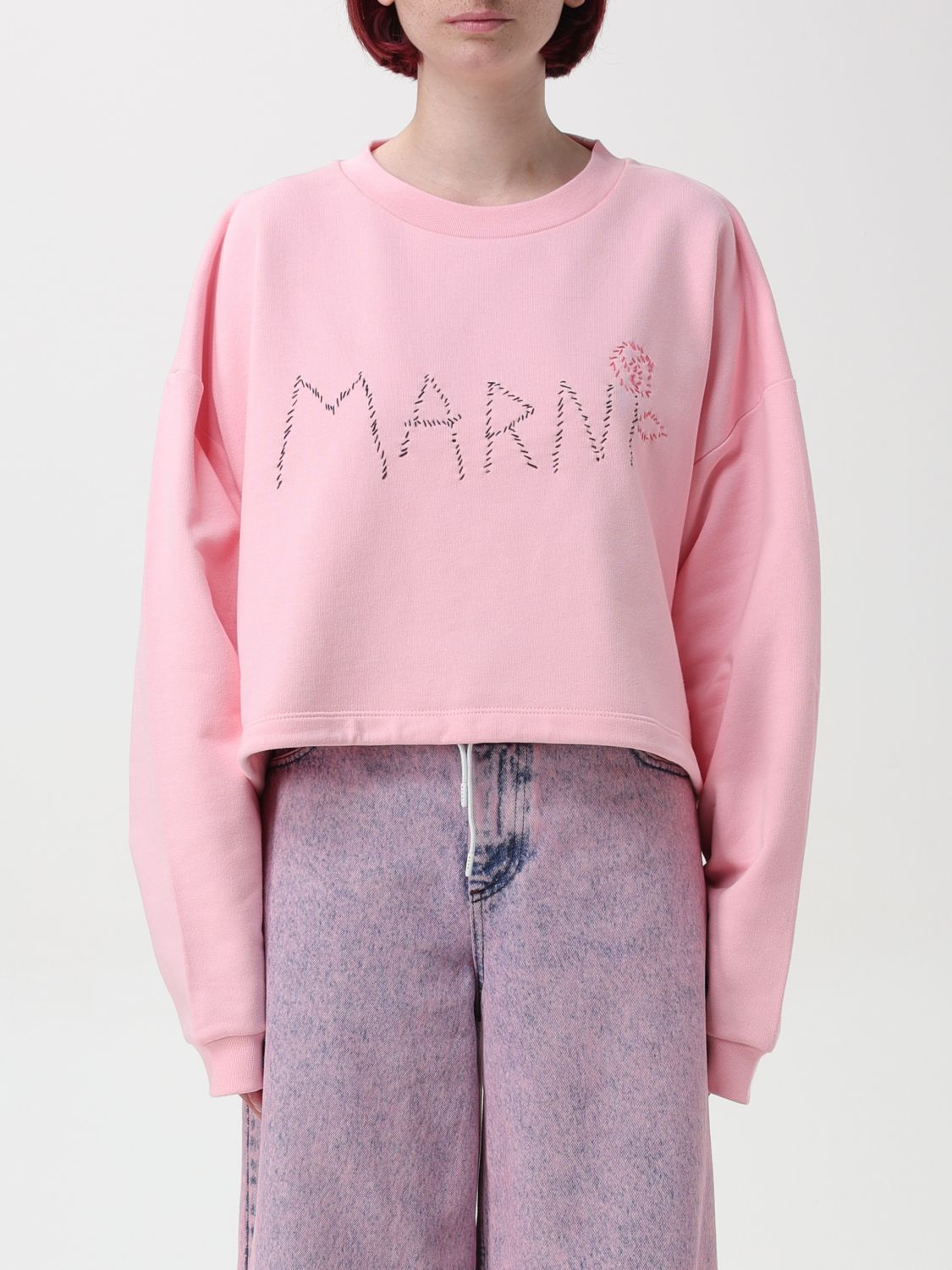 Shop Marni Sweatshirt  Woman Color Pink