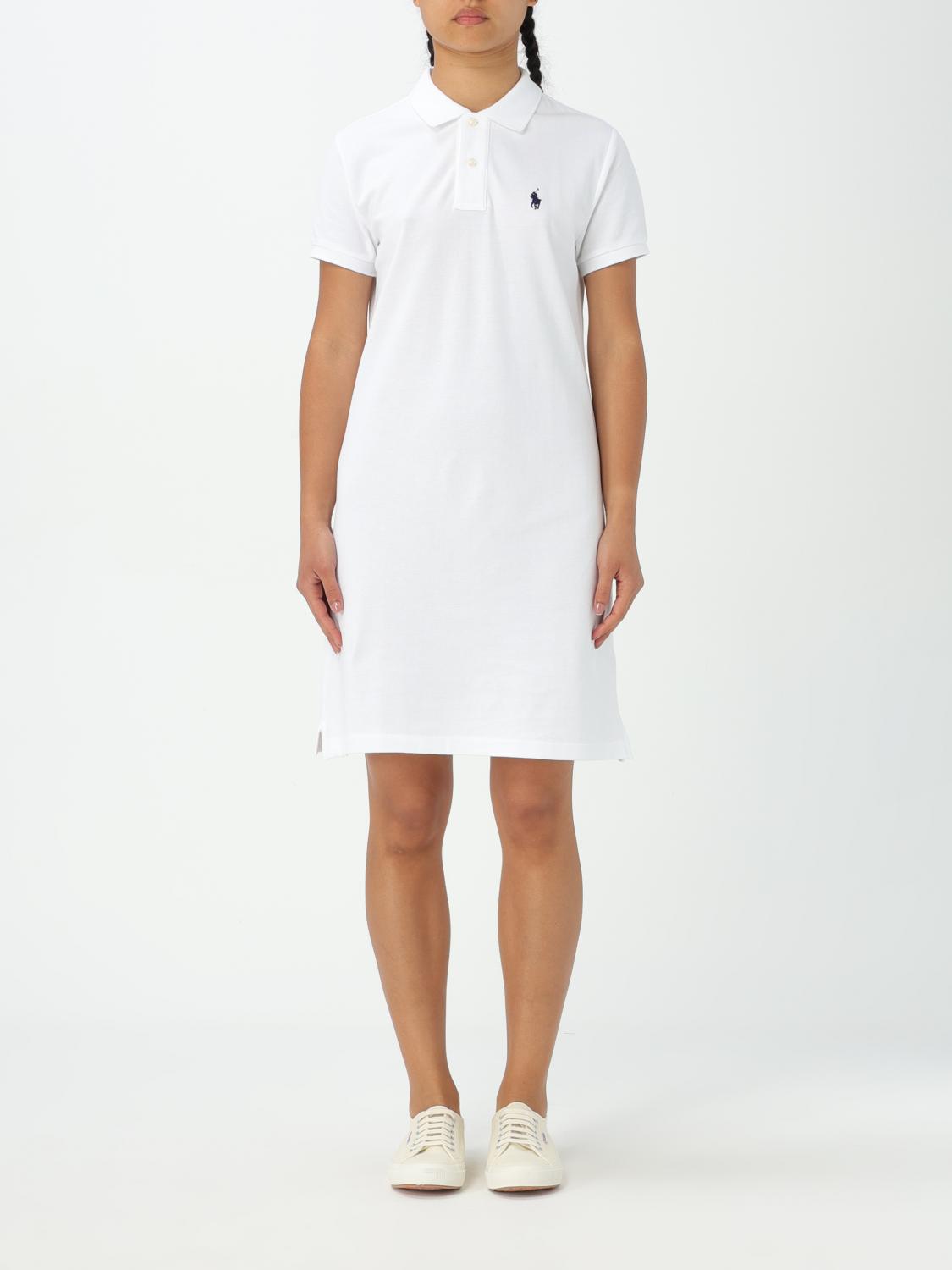 Shop Polo Ralph Lauren Dress  Woman Color White