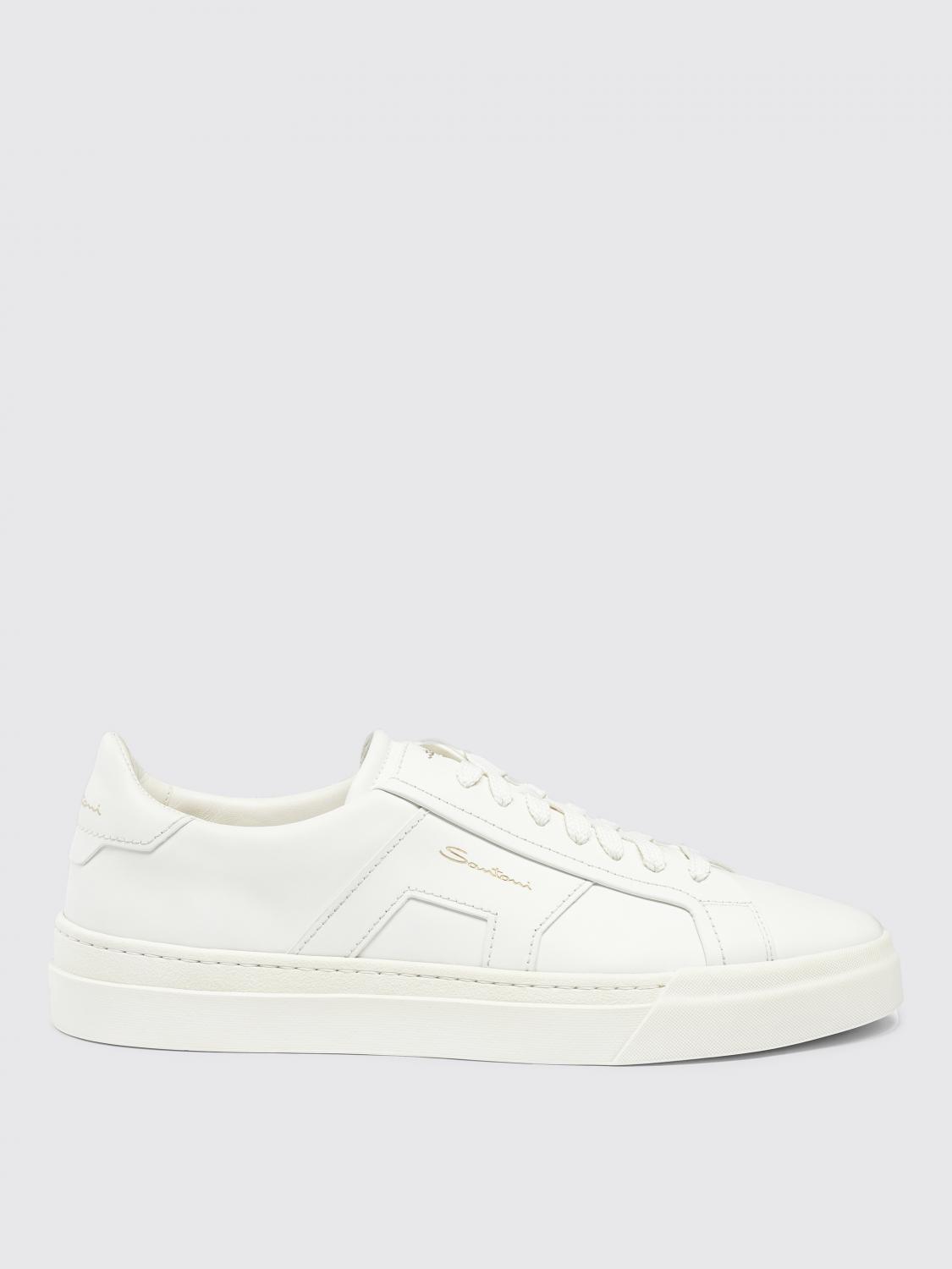 Shop Santoni Sneakers  Men Color White