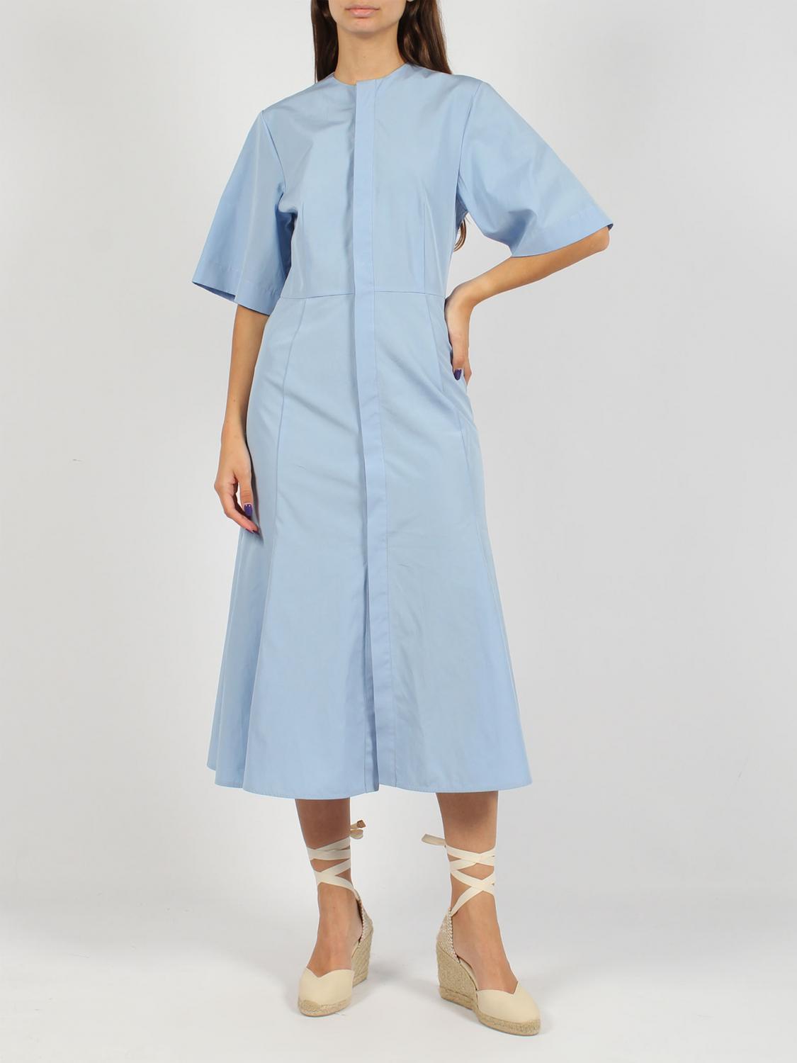 Shop Ami Alexandre Mattiussi Dress Ami Paris Woman Color Blue In 蓝色