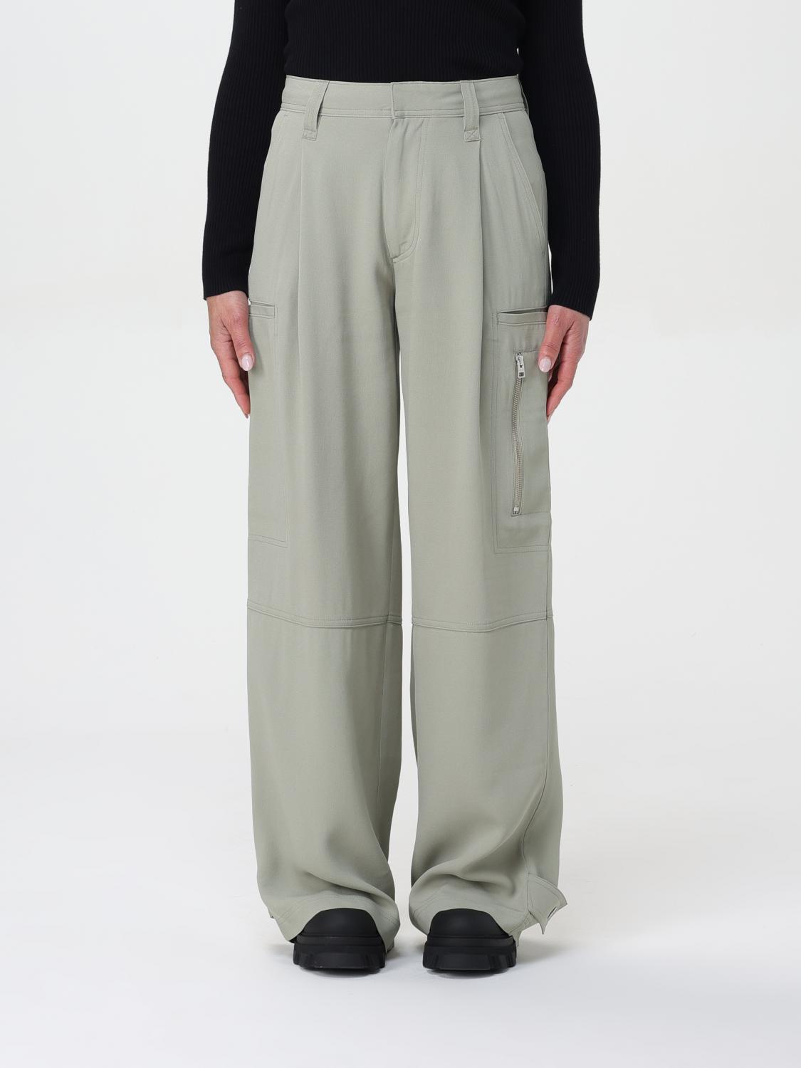 AMI ALEXANDRE MATTIUSSI PANTS AMI PARIS WOMAN COLOR SAGE F65646036