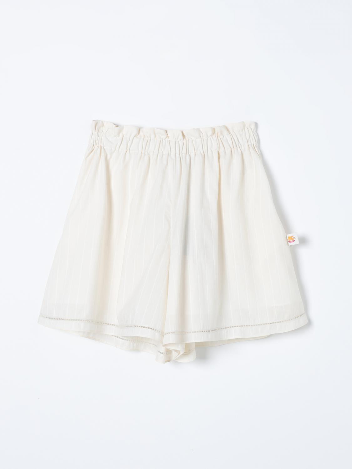 Shop Etro Short  Kids Color Ivory