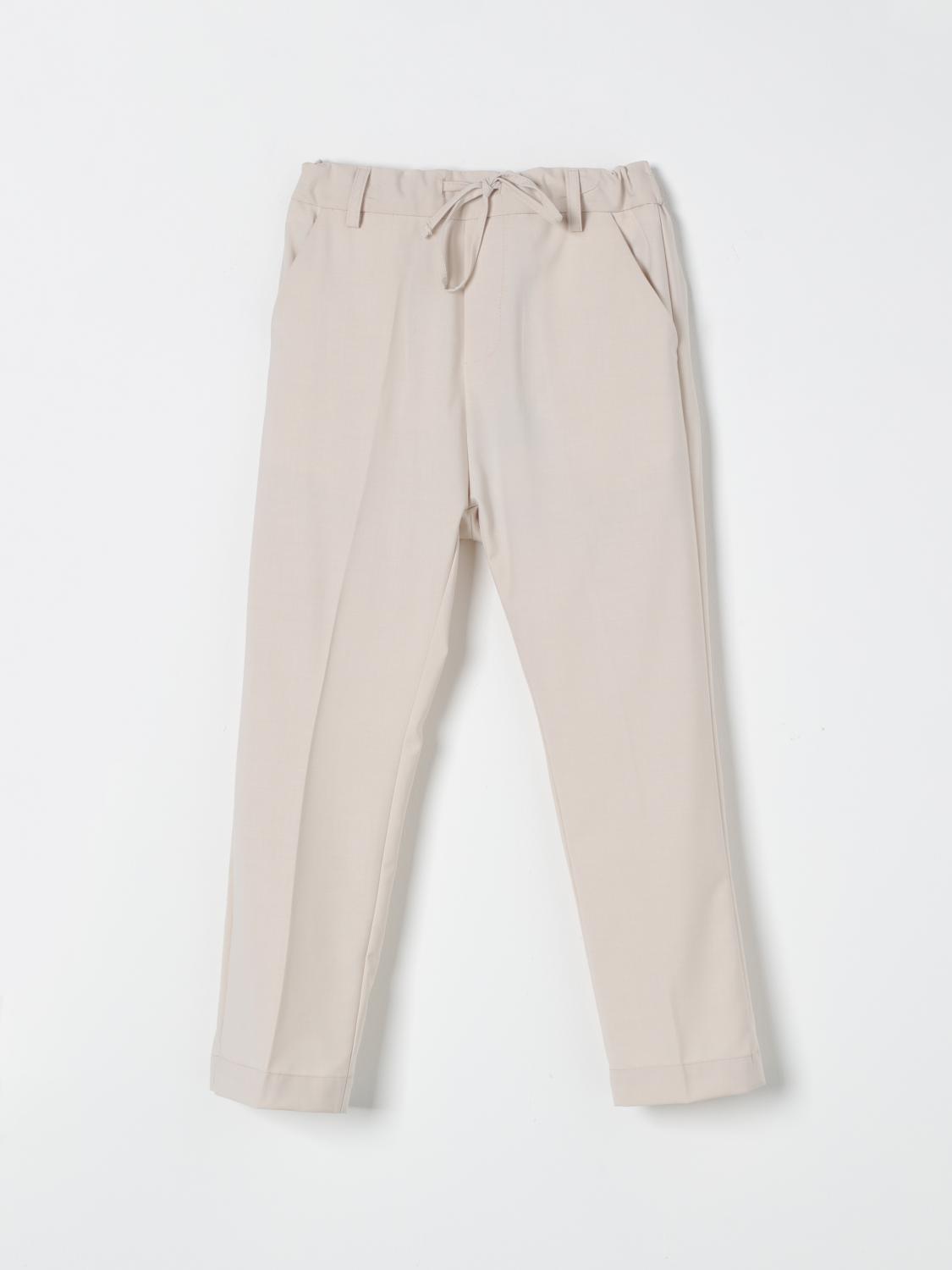 Shop Paolo Pecora Pants  Kids Color Beige