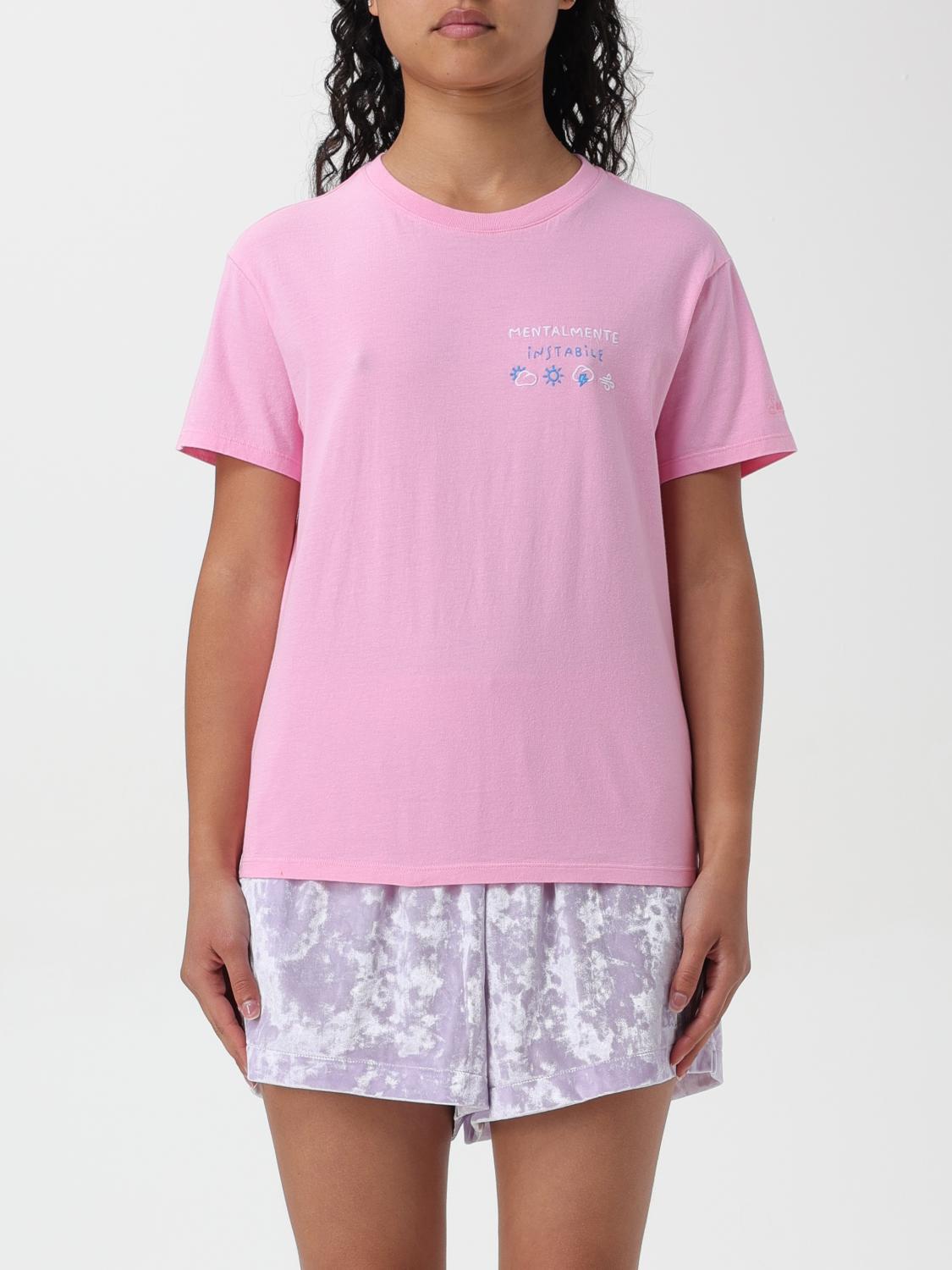 Shop Mc2 Saint Barth T-shirt  Woman Color Blush Pink