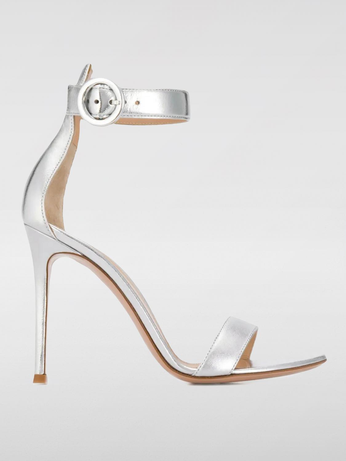 Shop Gianvito Rossi Heeled Sandals  Woman Color Silver