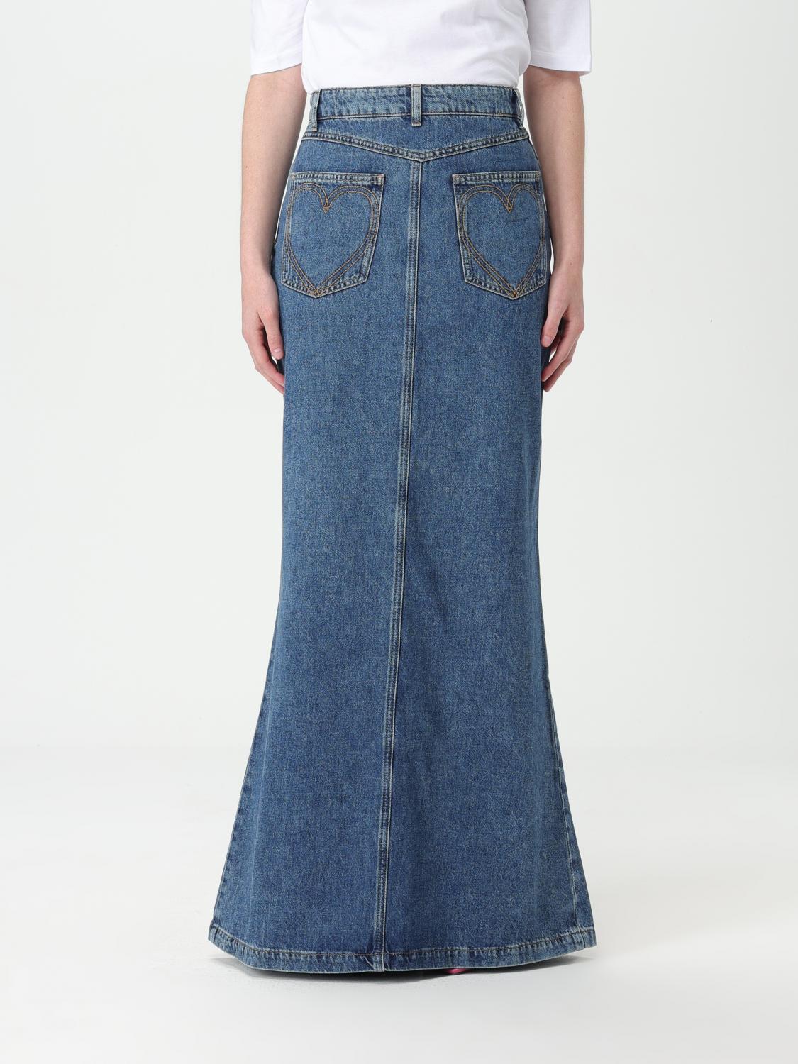 Moschino Jeans Denim Long Skirt In Denim