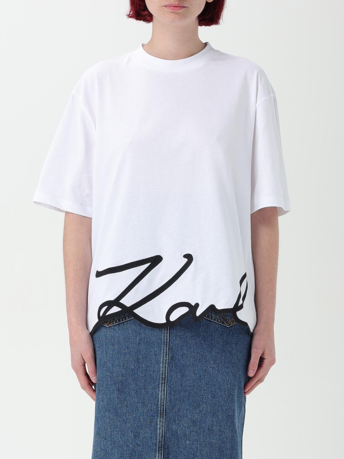 Shop Karl Lagerfeld T-shirt  Woman Color White