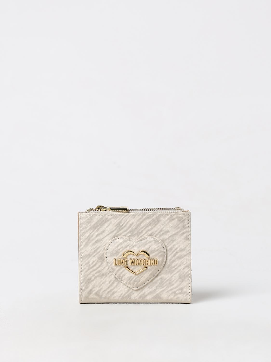 Shop Love Moschino Wallet  Woman Color Ivory