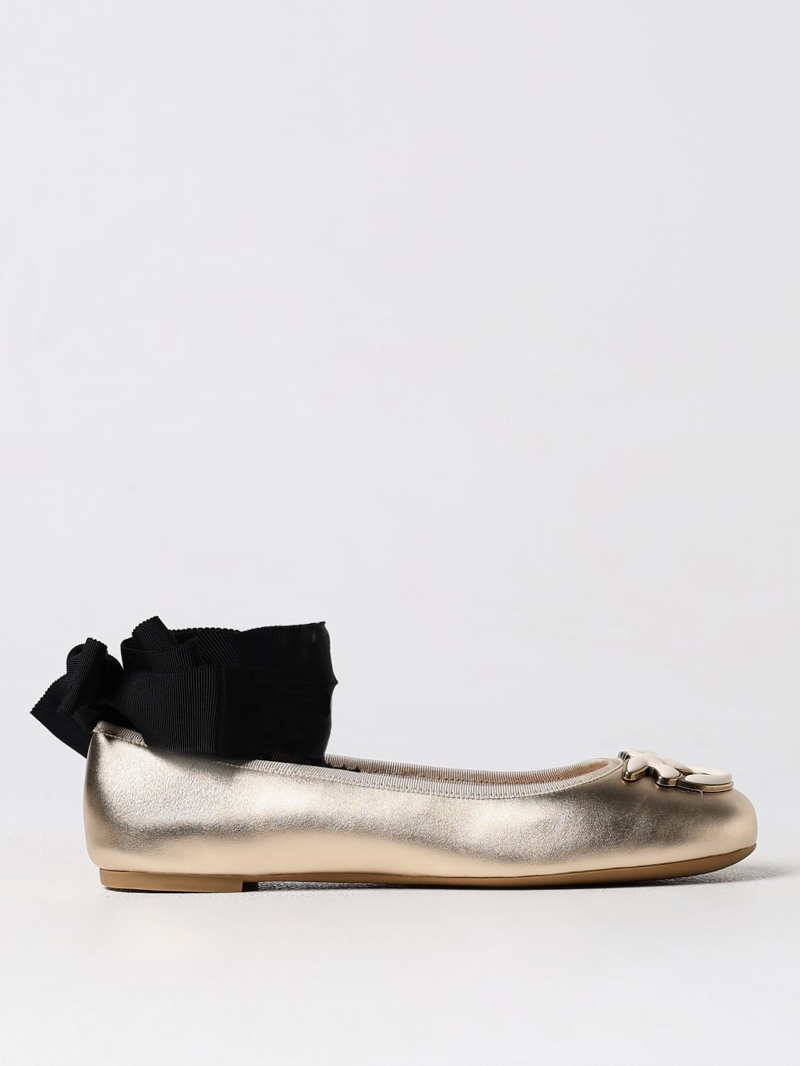 Shop Pinko Ballet Flats  Woman Color Gold